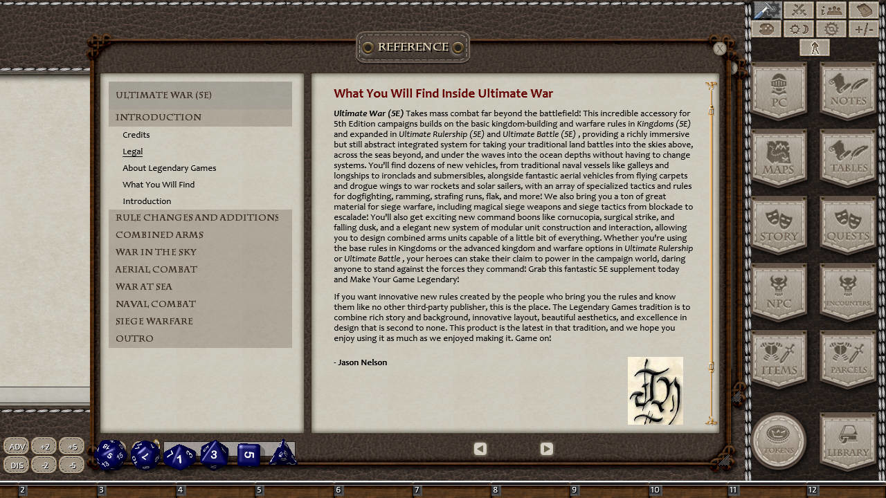 Fantasy Grounds - Ultimate War (5E) screenshot 1