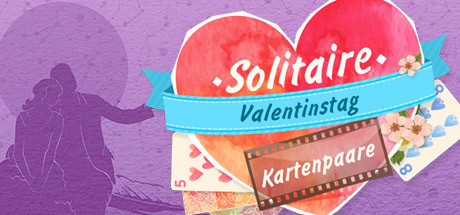 Solitaire Match 2 Cards. Valentine's Day