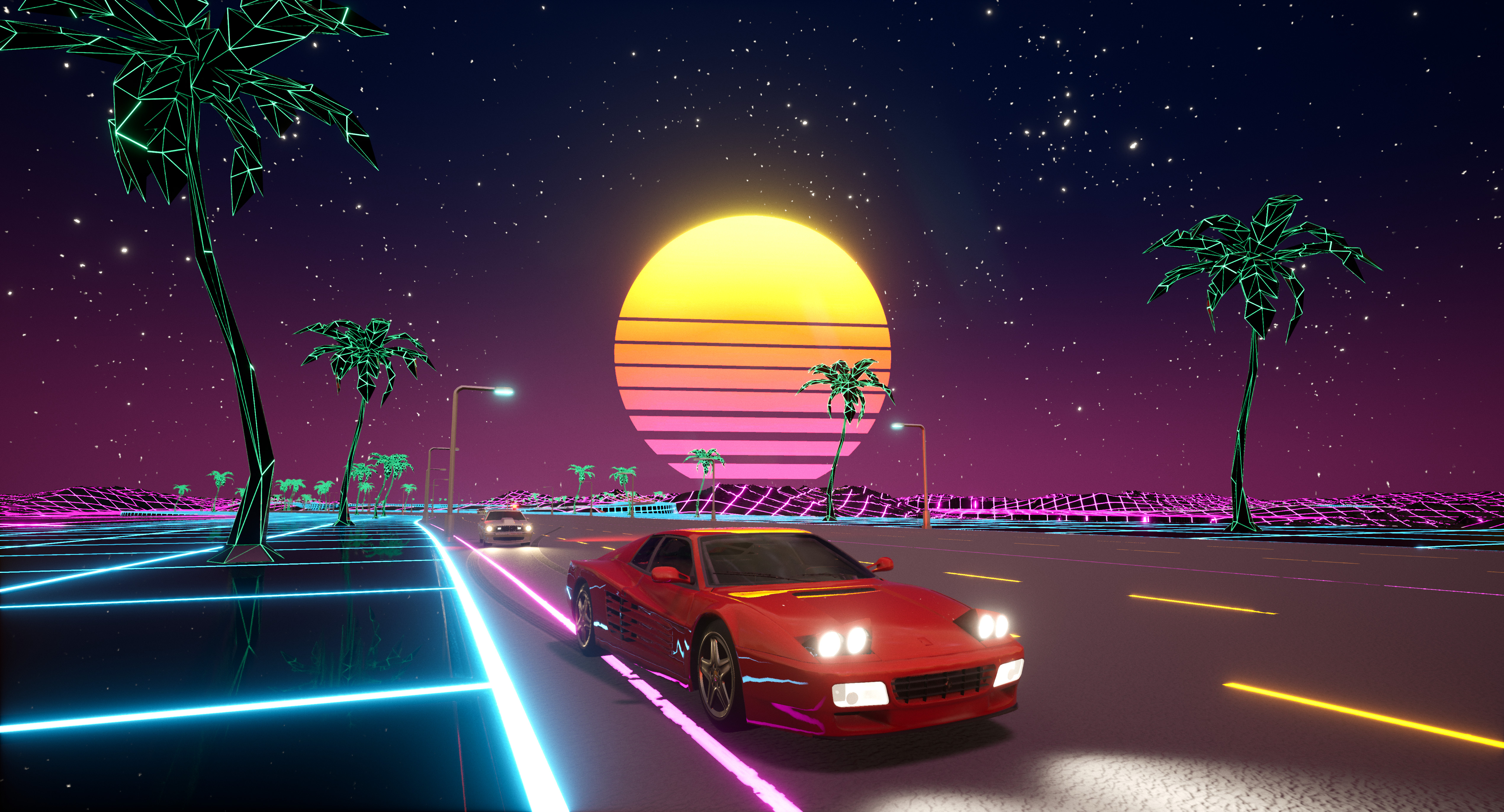 Cyber OutRun screenshot 3