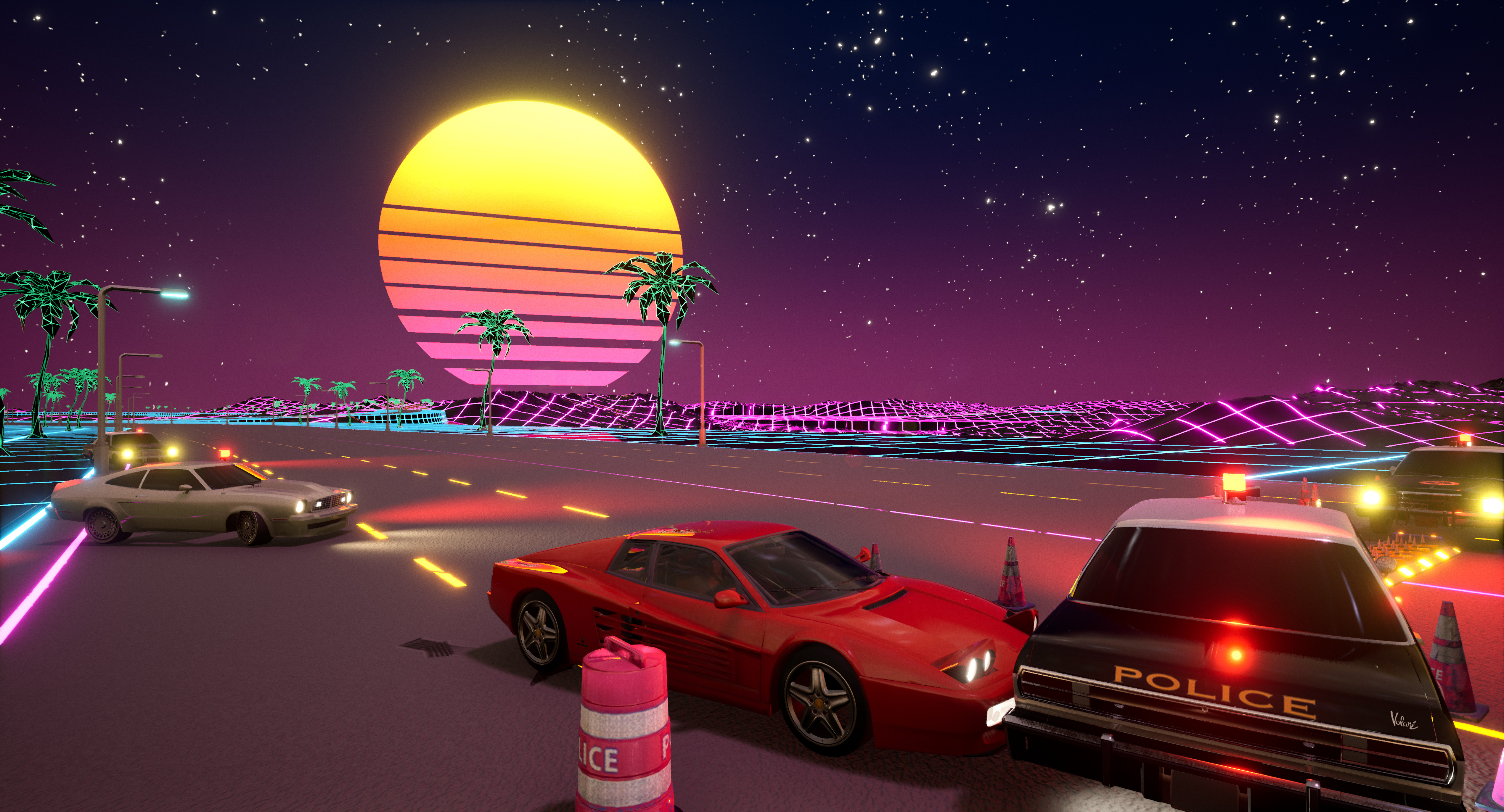 Cyber OutRun screenshot 4