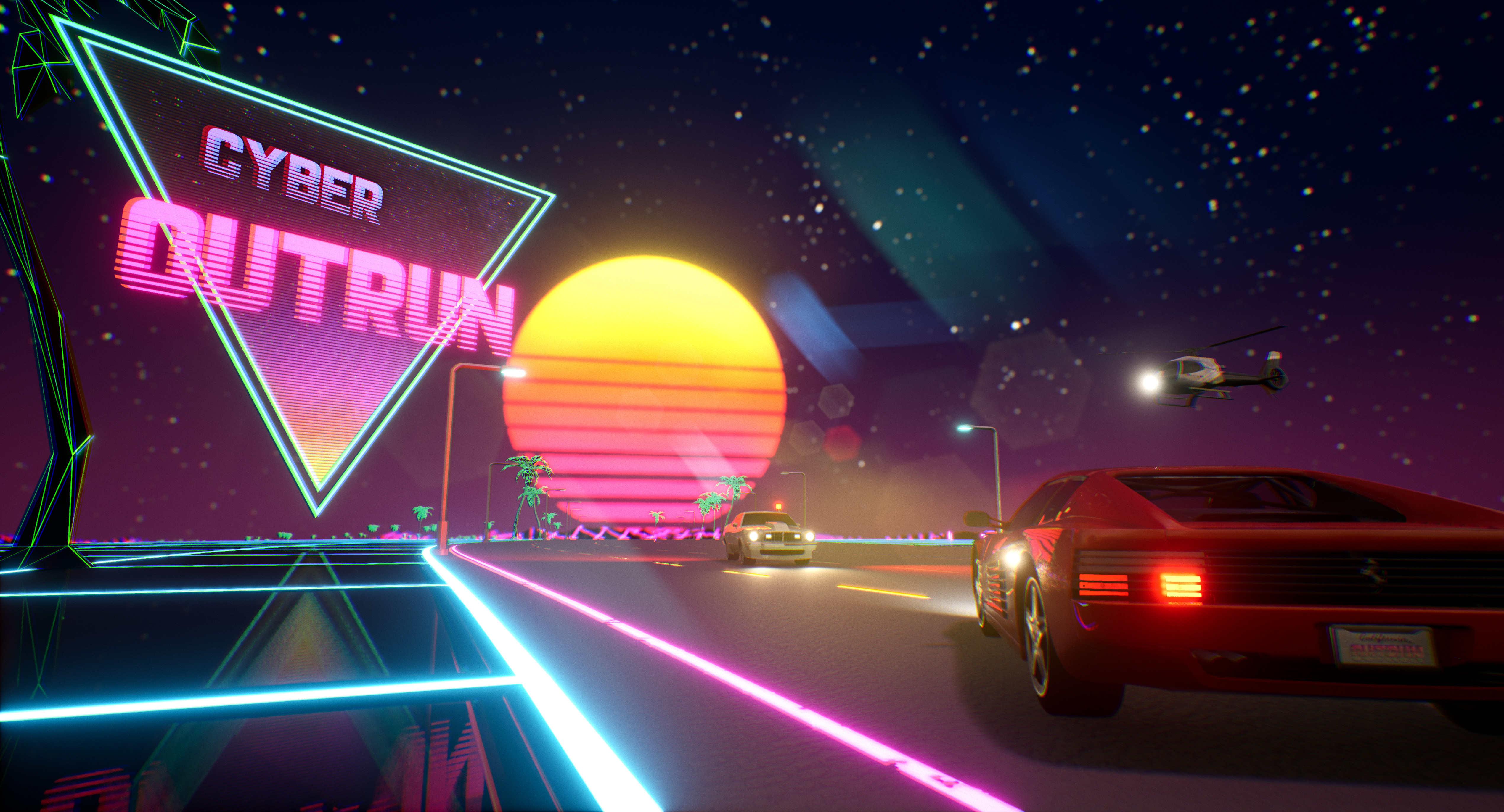 Cyber OutRun screenshot 9