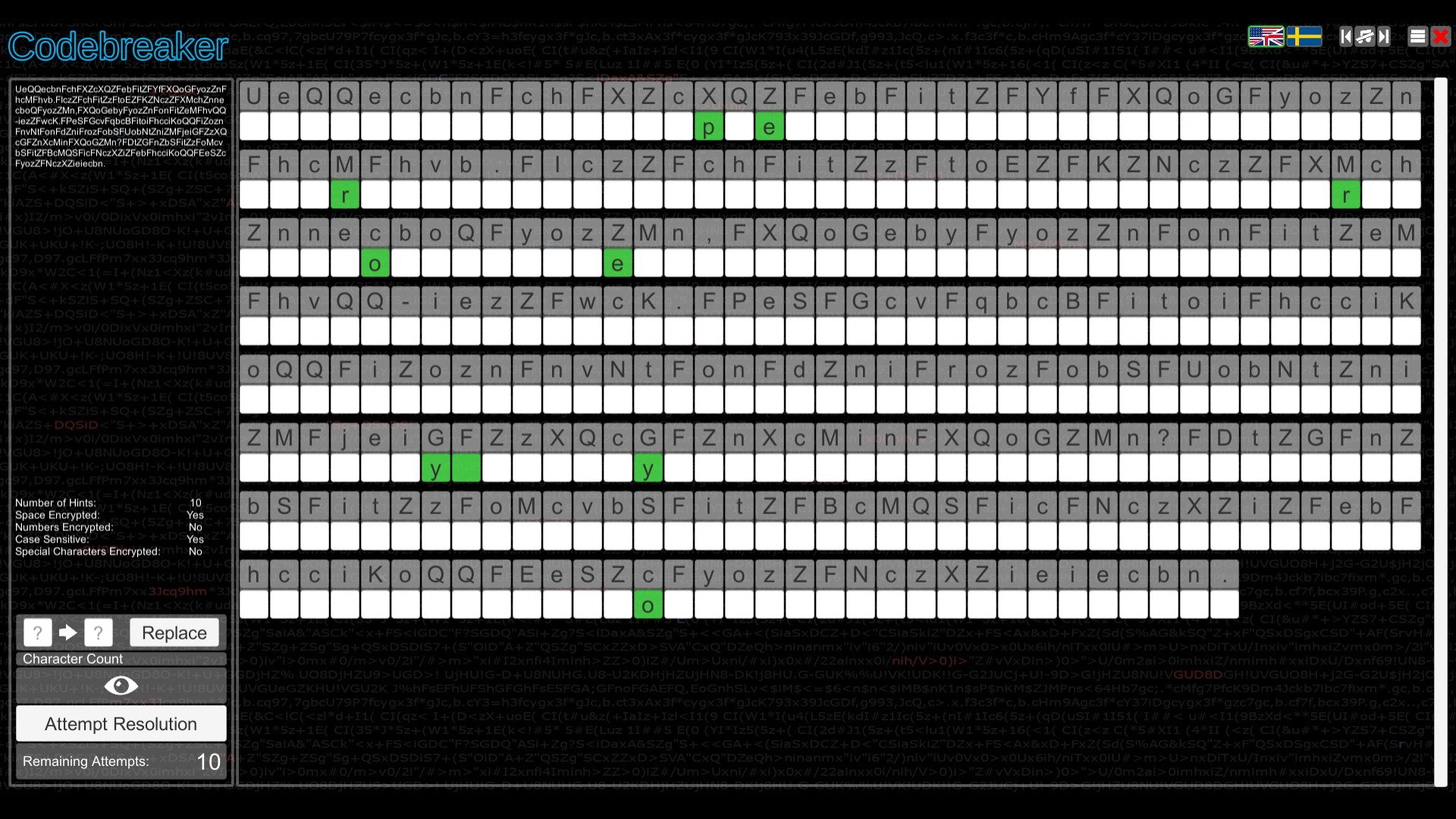 Codebreaker screenshot 2