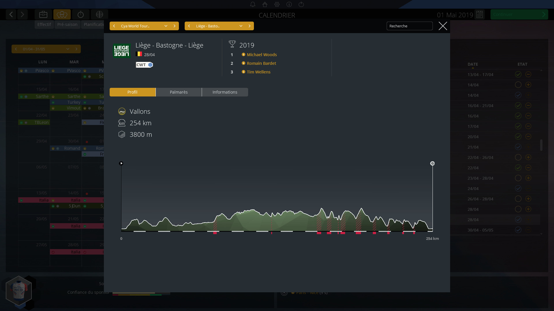 Pro Cycling Manager 2019 - Stage and Database Editor screenshot 1