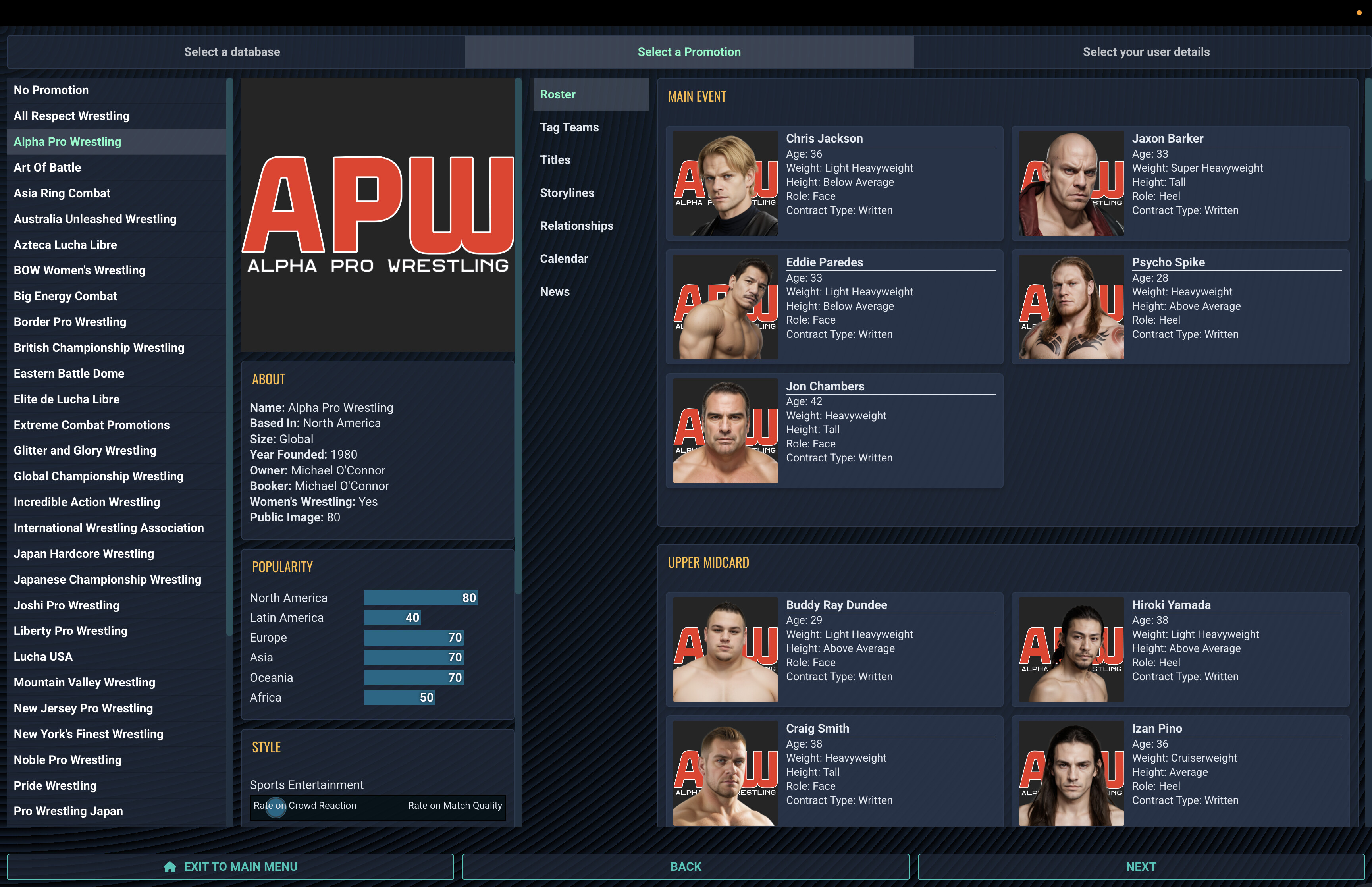 Pro Wrestling Sim screenshot 7