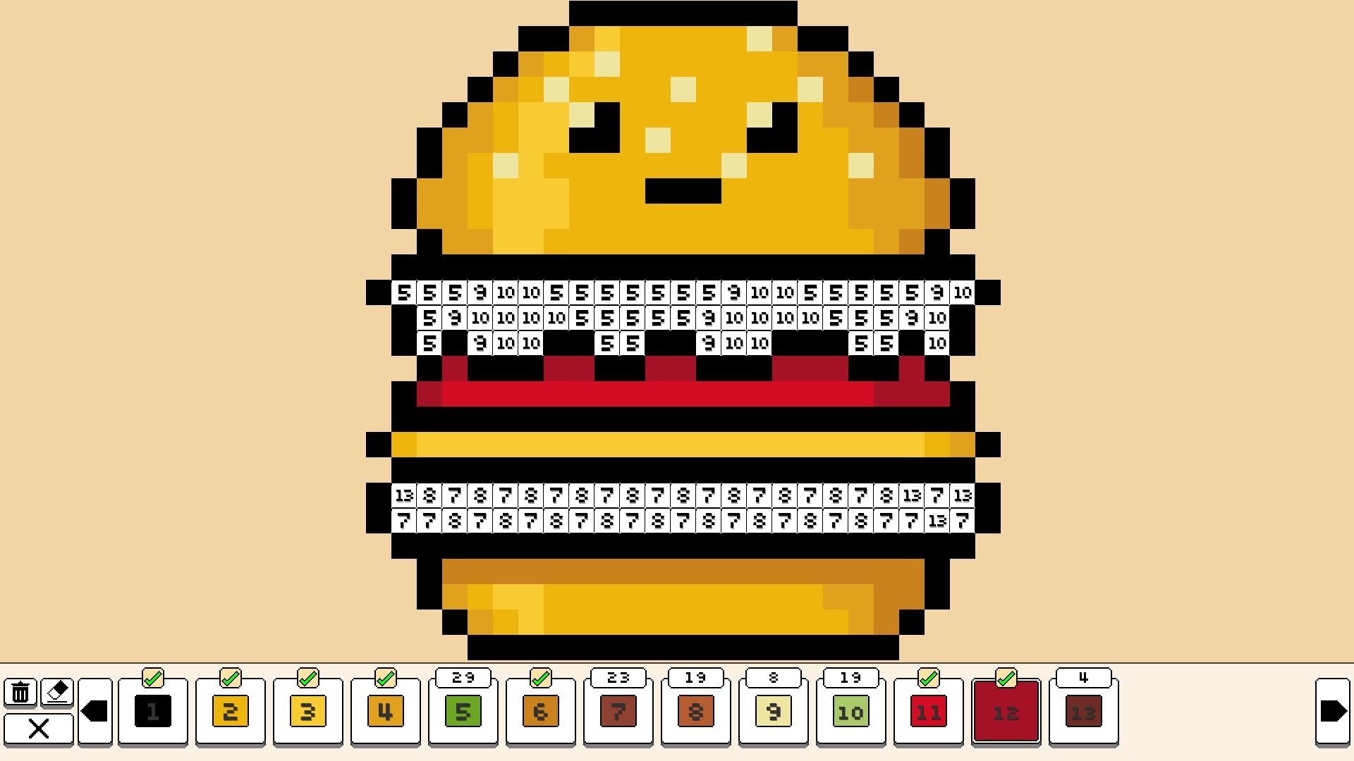 Coloring Pixels - Food Pack screenshot 3