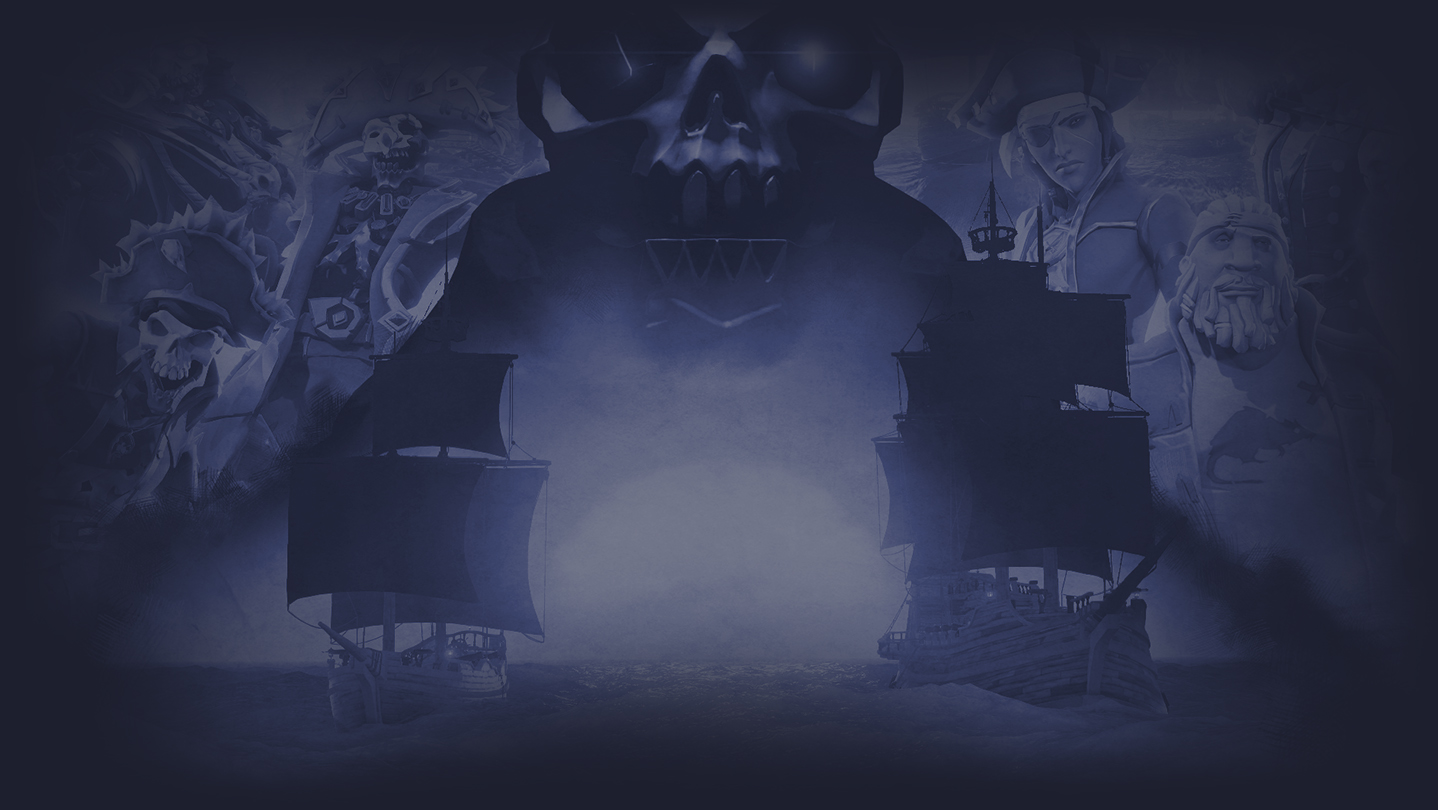 Sea of Thieves ship near an outpost, recommended moment to raise or lower an Emissary Flag