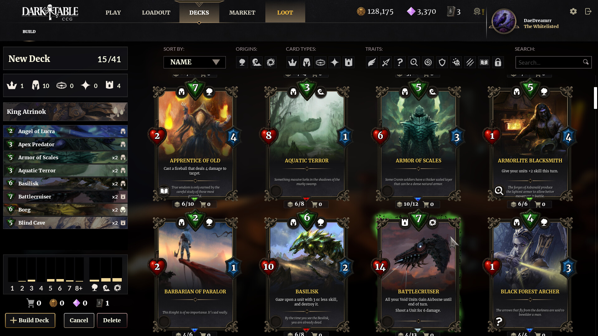 Dark Table CCG screenshot 3