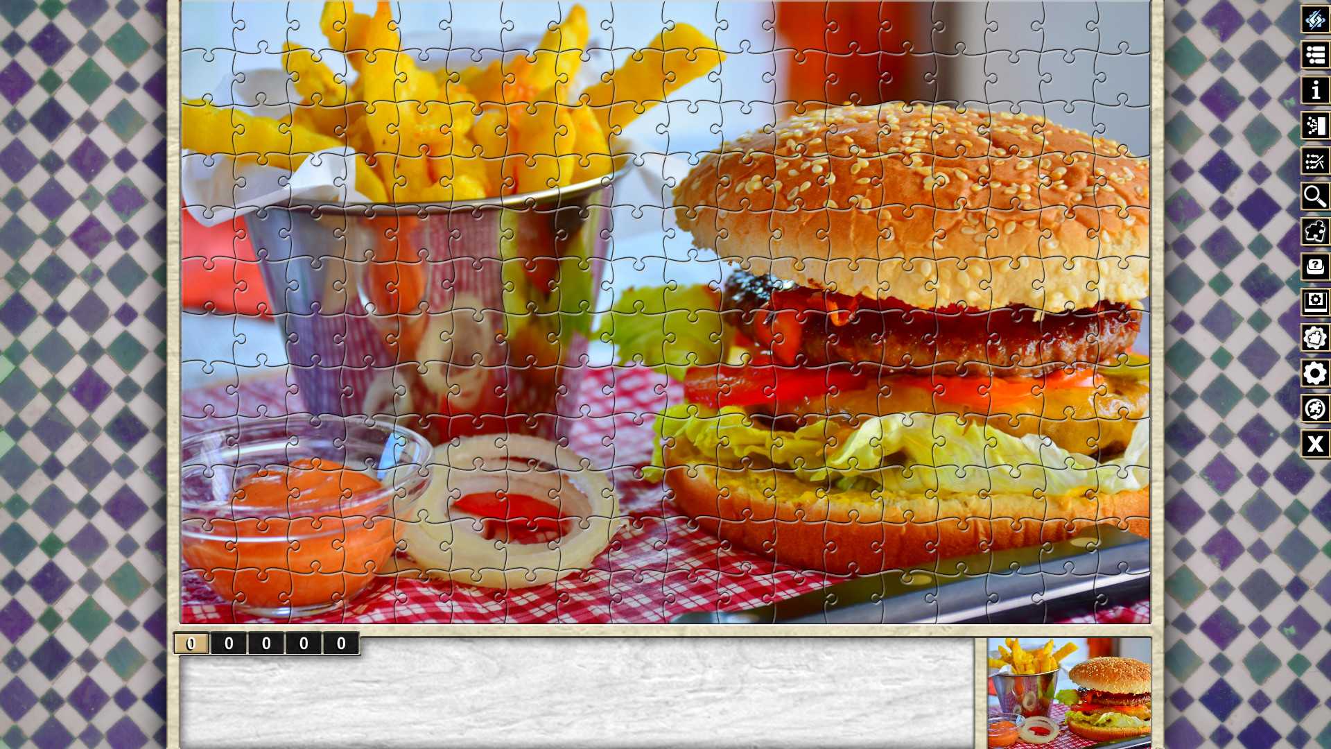Pixel Puzzles Traditional Jigsaws Pack: Fast Food screenshot 1