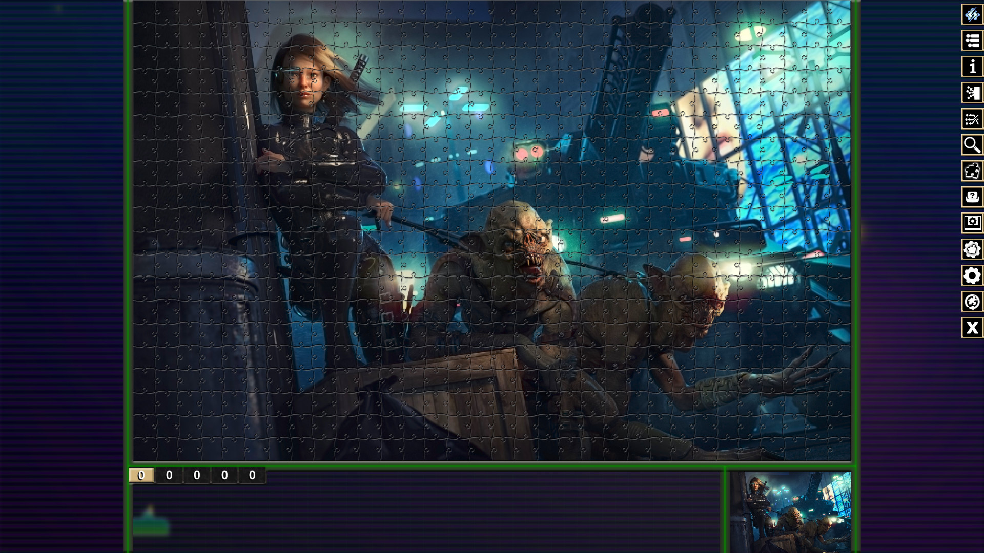 Pixel Puzzles Traditional Jigsaws Pack: Cyberpunk screenshot 4