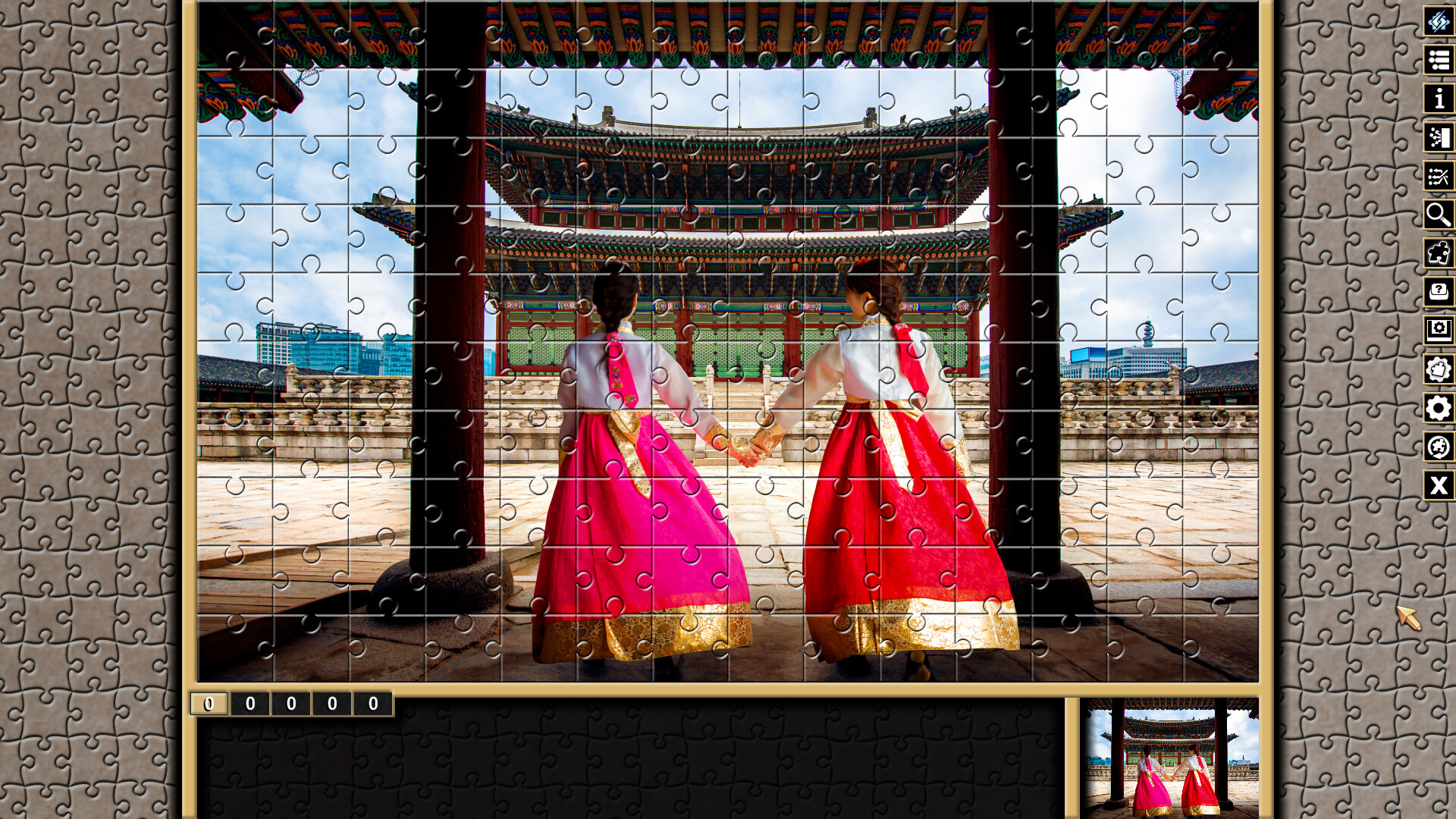 Pixel Puzzles Traditional Jigsaws Pack: Korea screenshot 1