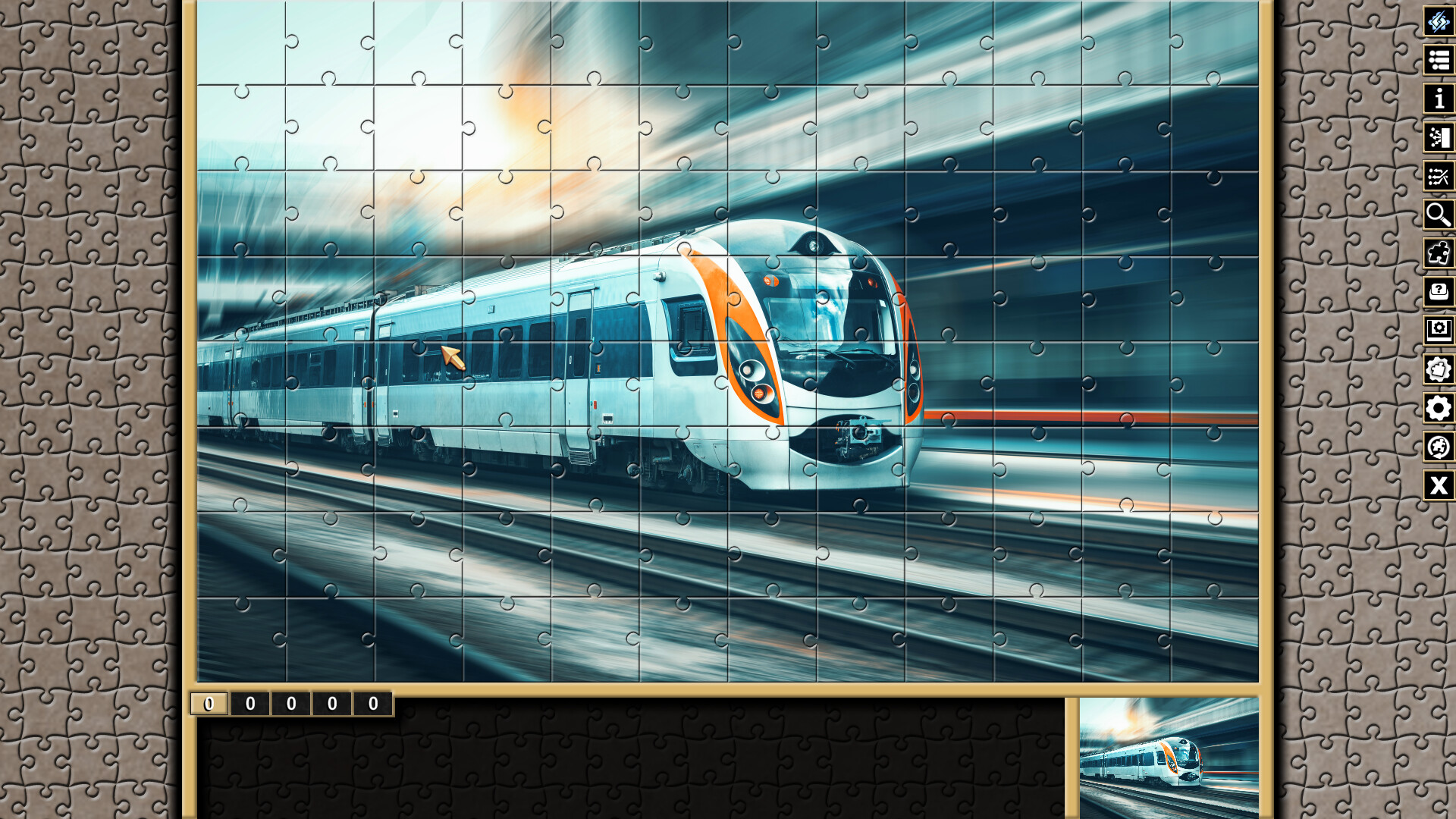 Pixel Puzzles Traditional Jigsaws Pack: Locomotive screenshot 1