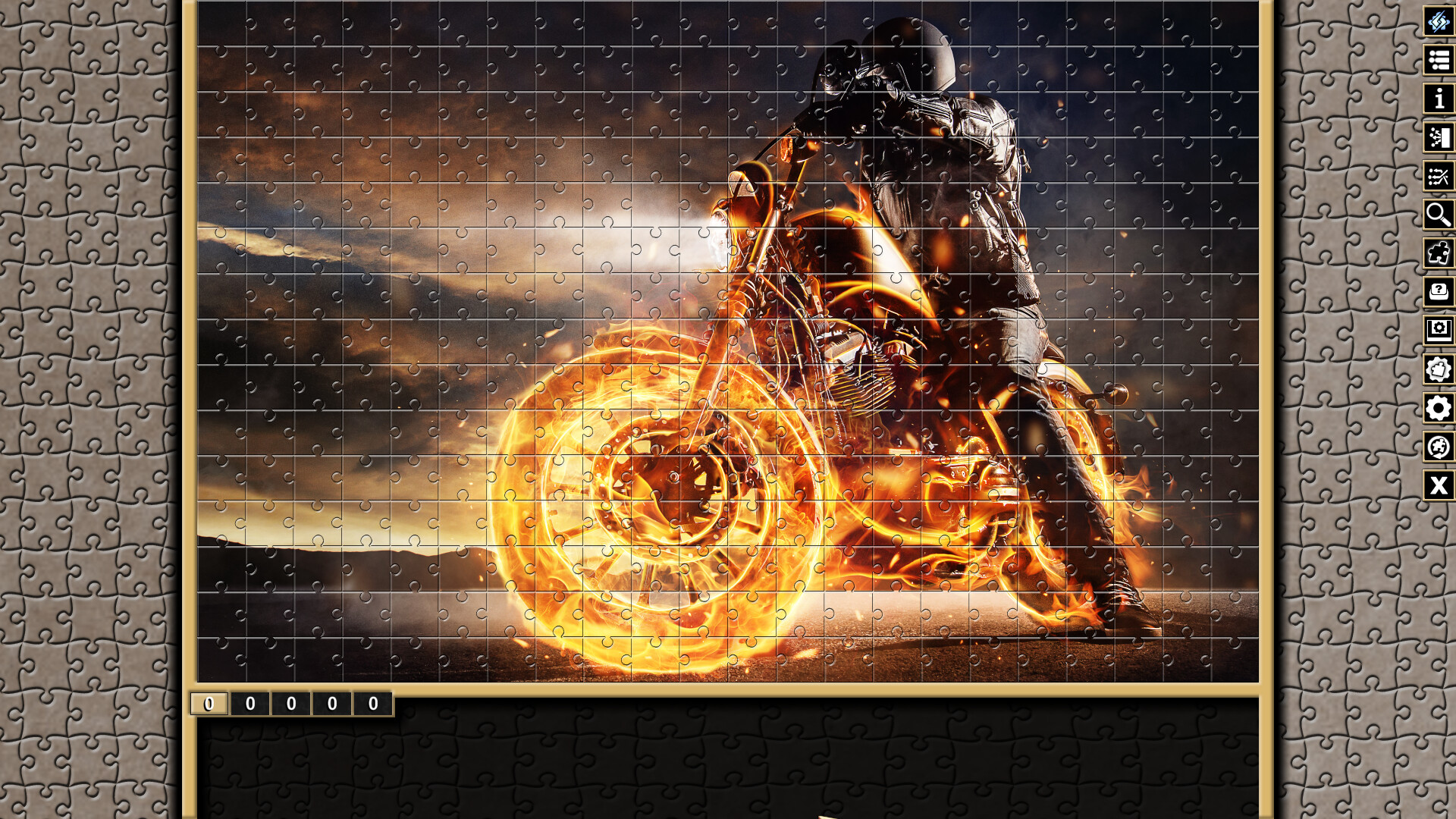 Pixel Puzzles Traditional Jigsaws Pack: Motorbikes screenshot 1