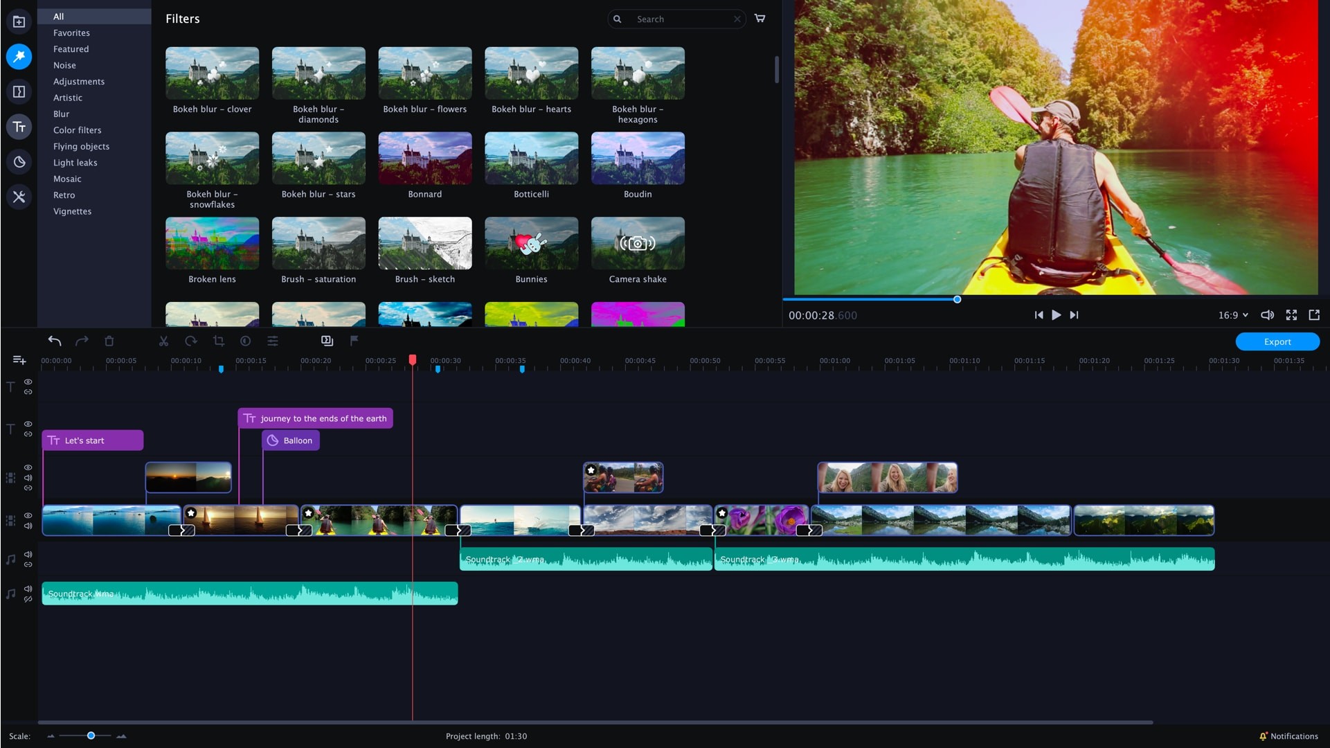 Movavi Video Editor Plus 2020 screenshot 1