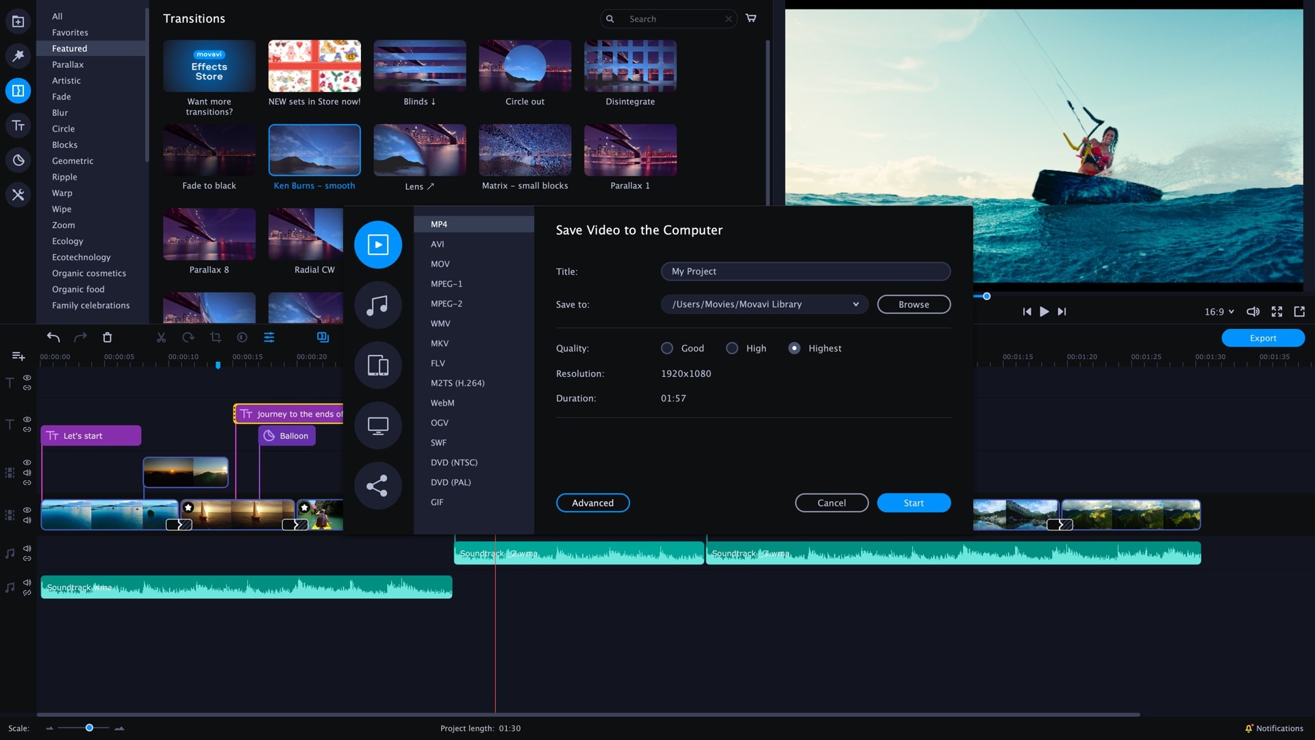 Movavi Video Editor Plus 2020 screenshot 5