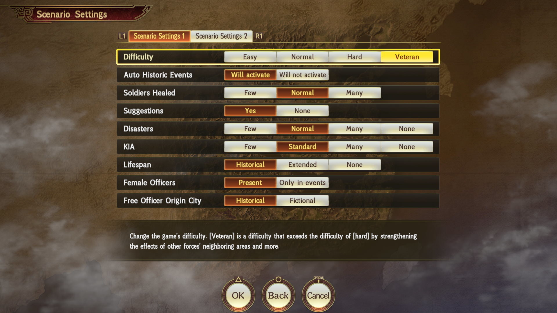 RTK14: Difficulty [Veteran] & Scenario Settings Set screenshot 1