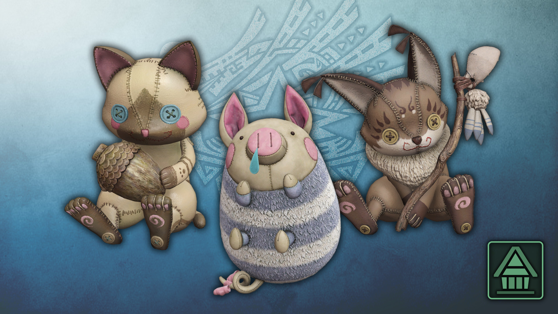 Monster Hunter World: Iceborne - MHW:I Room Decor: Giant Stuffed Doll Set screenshot 1