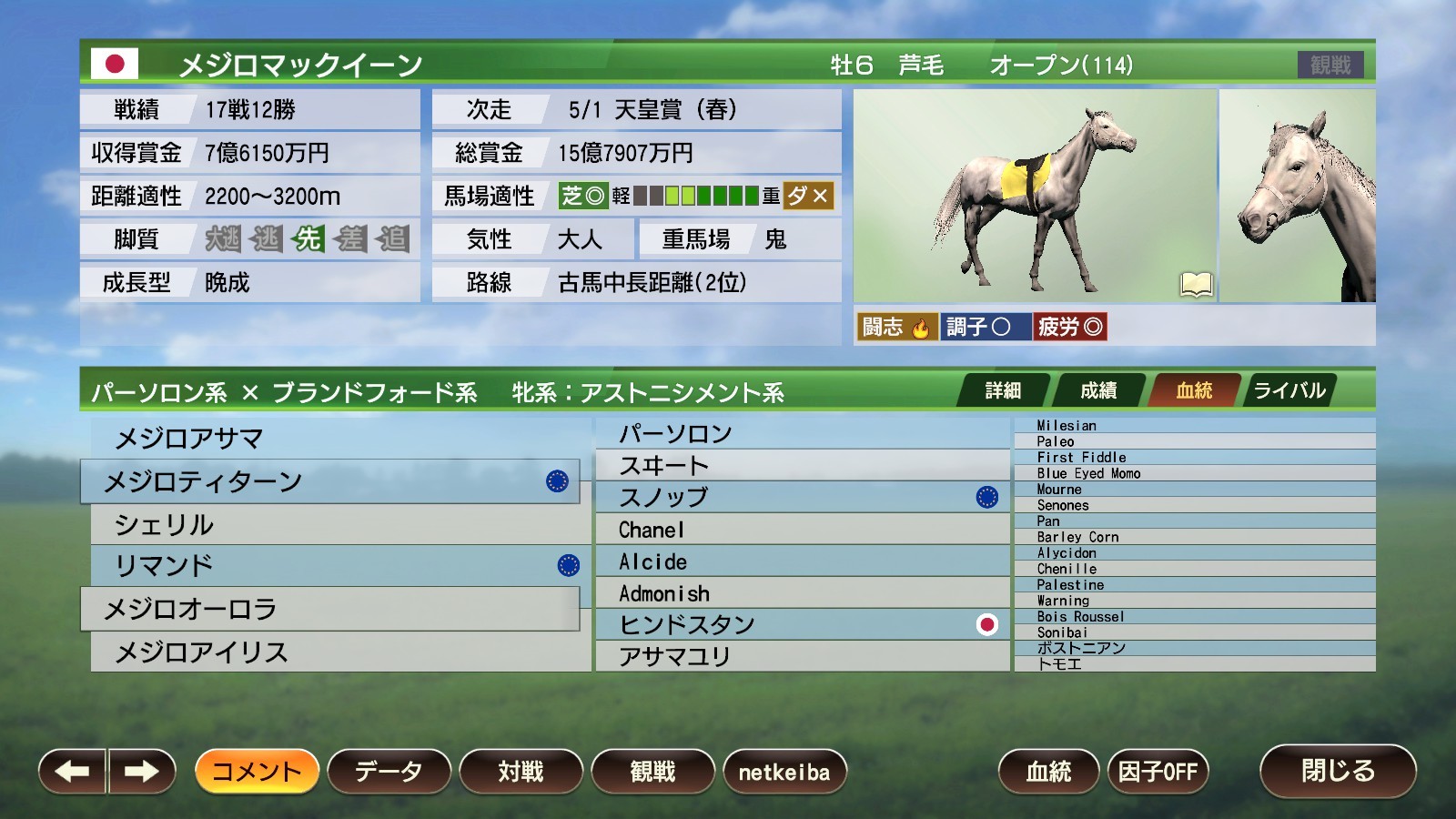 WP9 2020 メジロの力 購入権セット 全２頭 screenshot 4