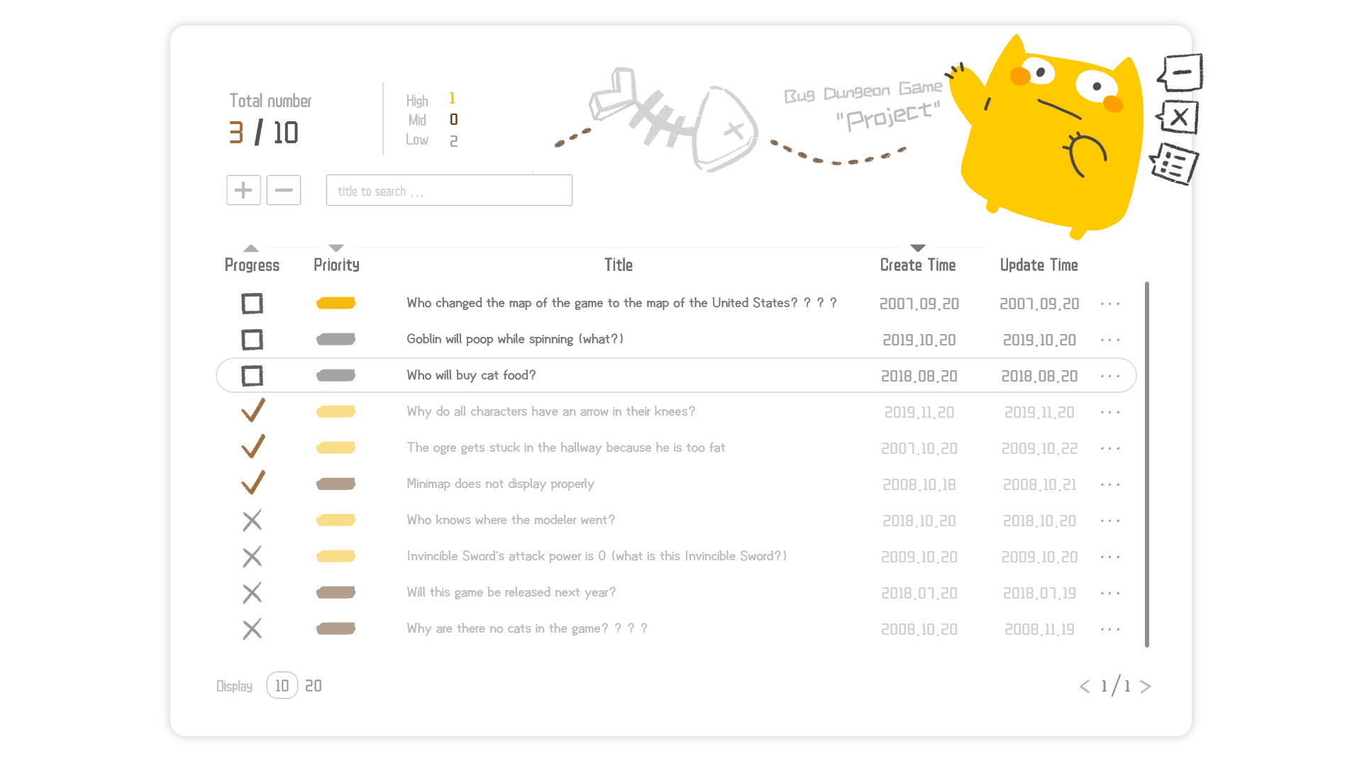 Easy Bug Manager - Cat Theme screenshot 2