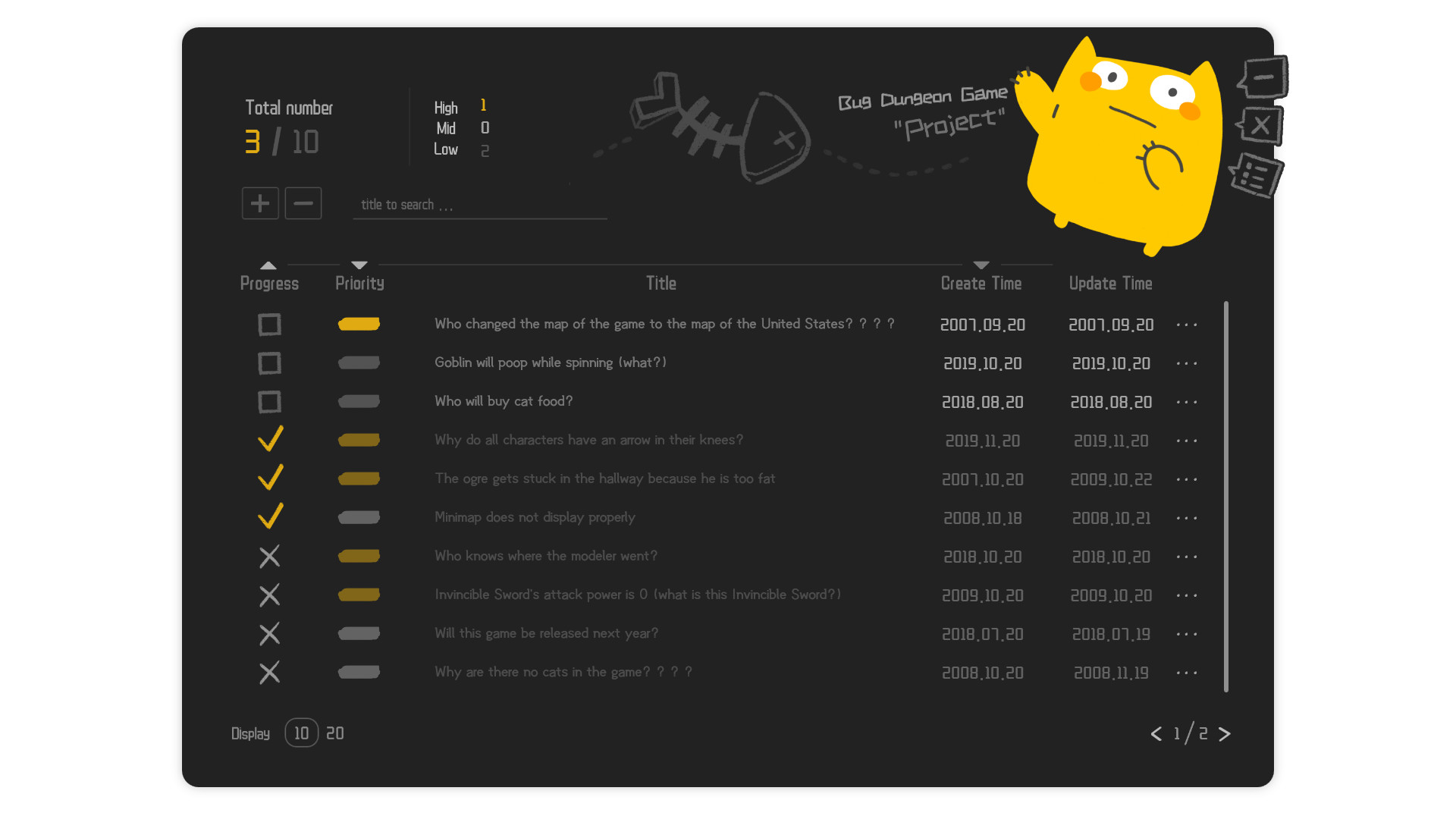 Easy Bug Manager - Cat Theme screenshot 9