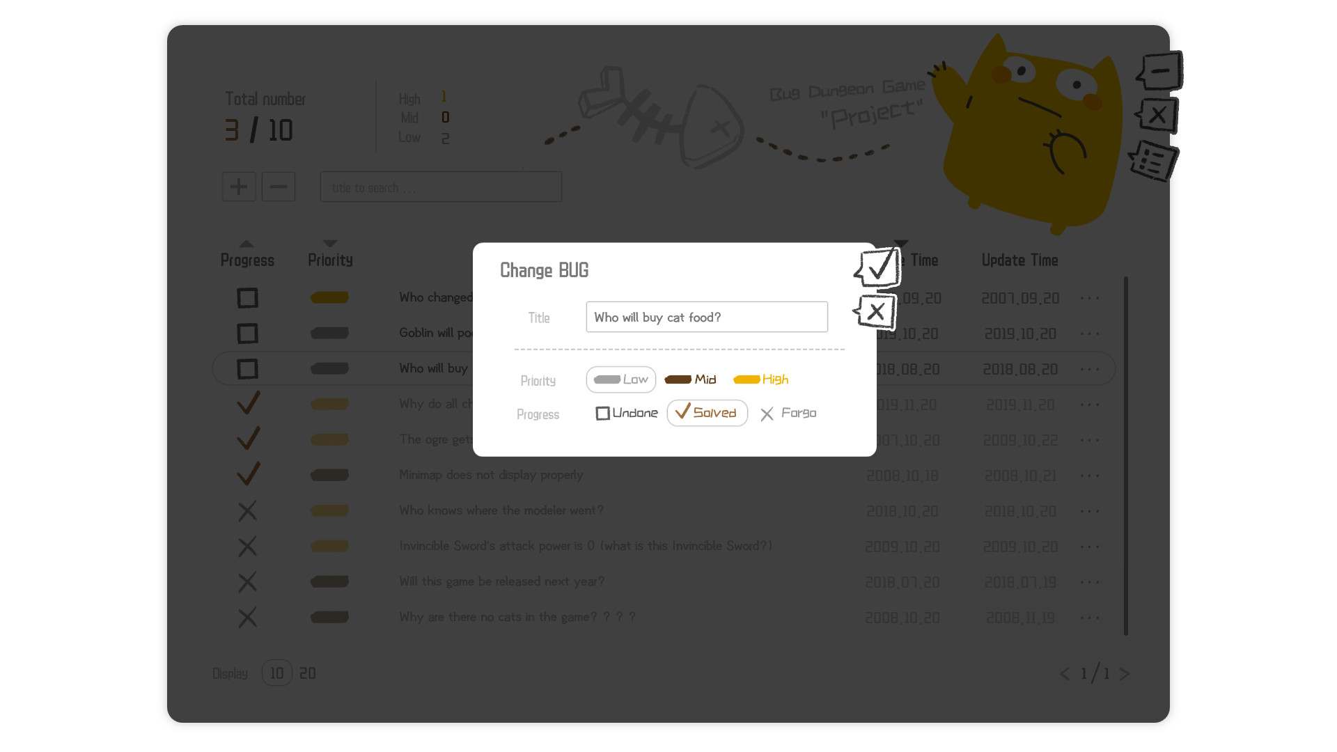 Easy Bug Manager - Cat Theme screenshot 6