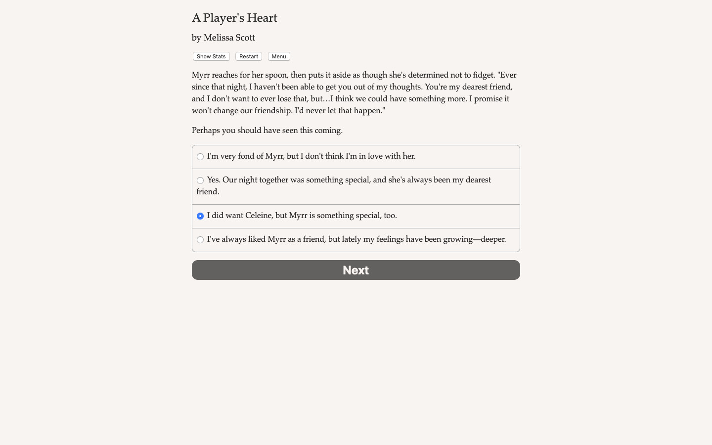 A Player's Heart screenshot 3