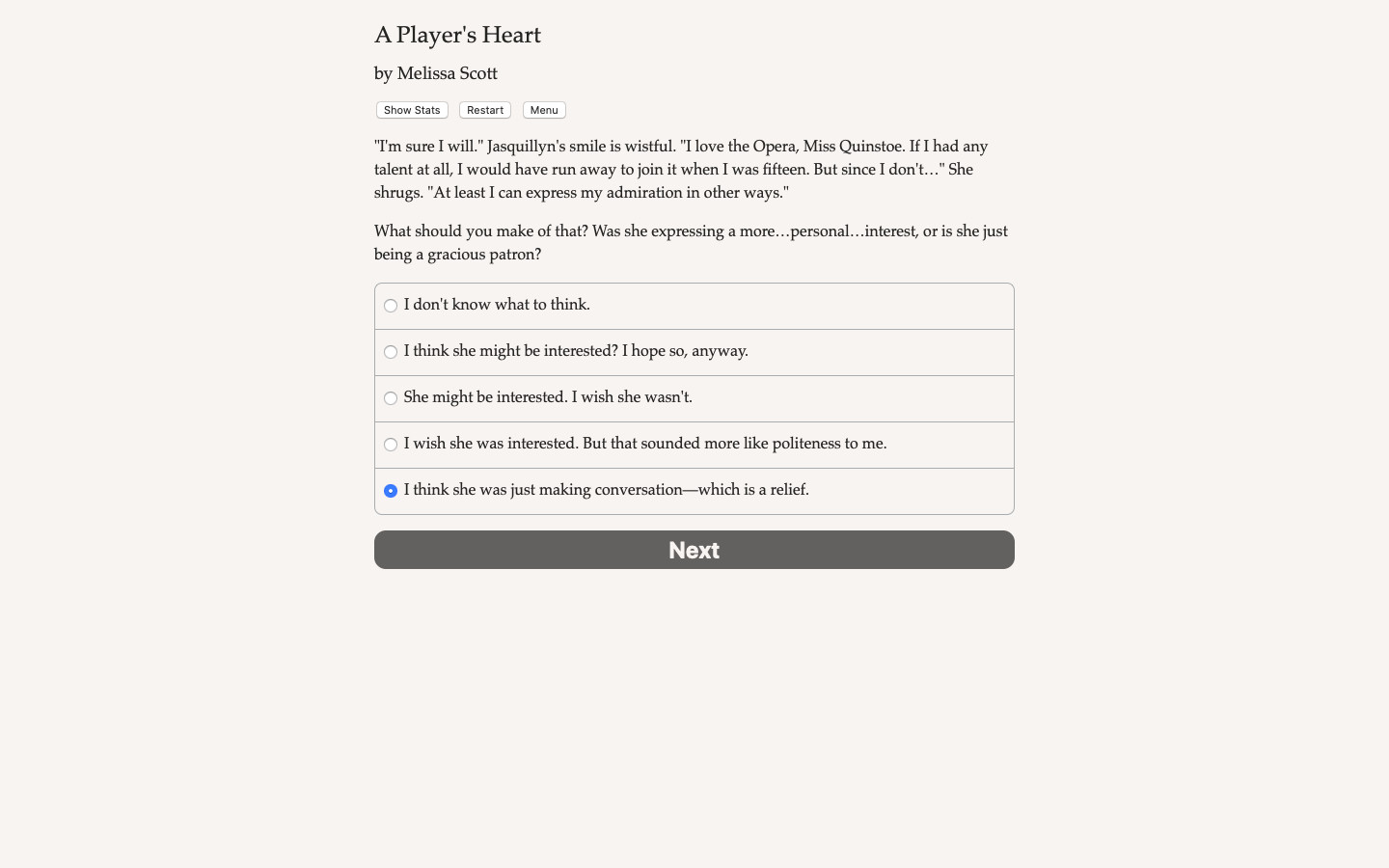 A Player's Heart screenshot 2