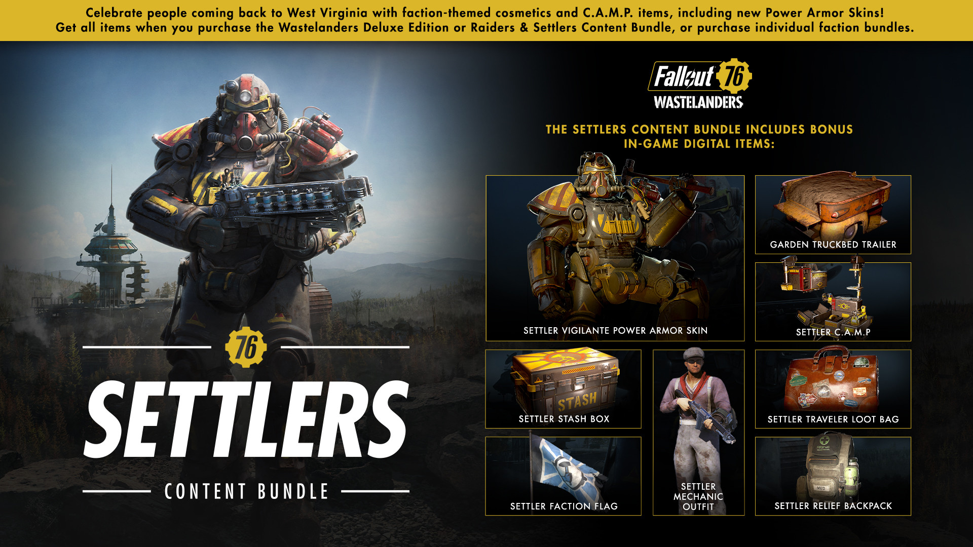 Fallout 76: Settlers Content Bundle screenshot 1