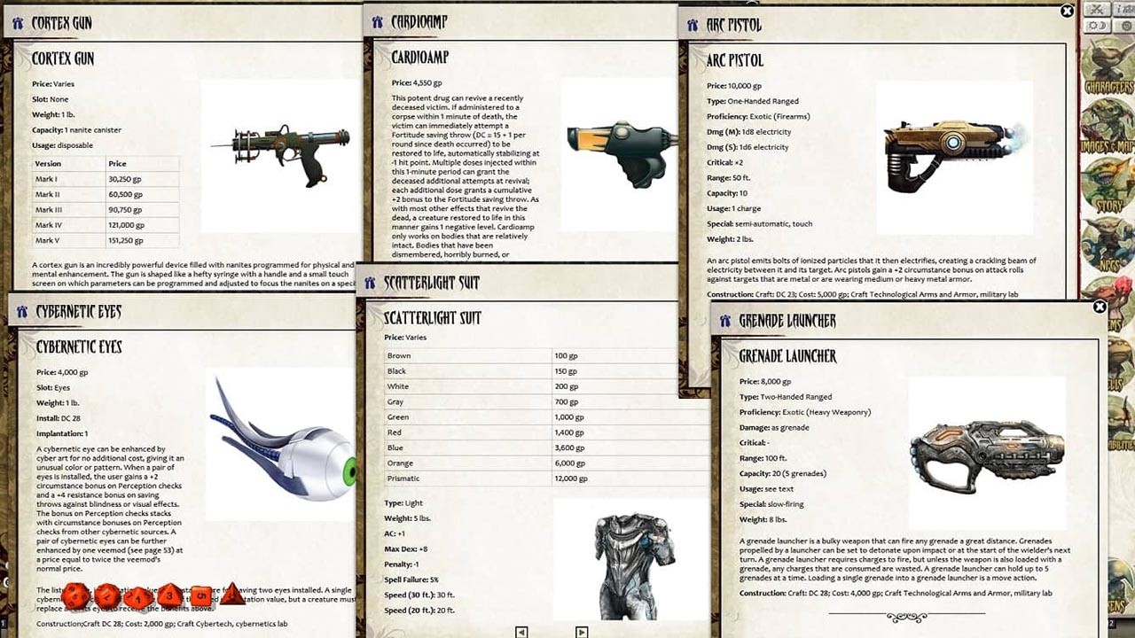 Fantasy Grounds - Pathfinder RPG - Technology Guide screenshot 6