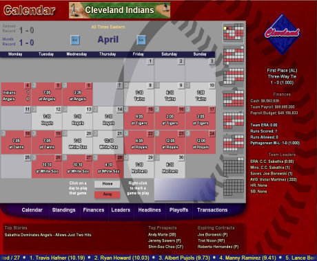 Baseball Mogul 2008 screenshot 1