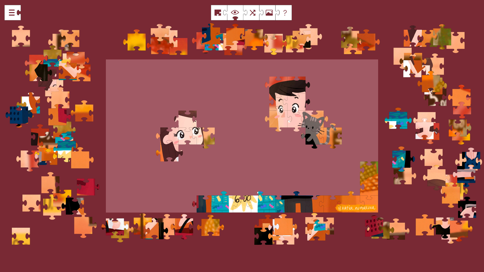 How Buddy’s parents met - jigsaw puzzle screenshot 1