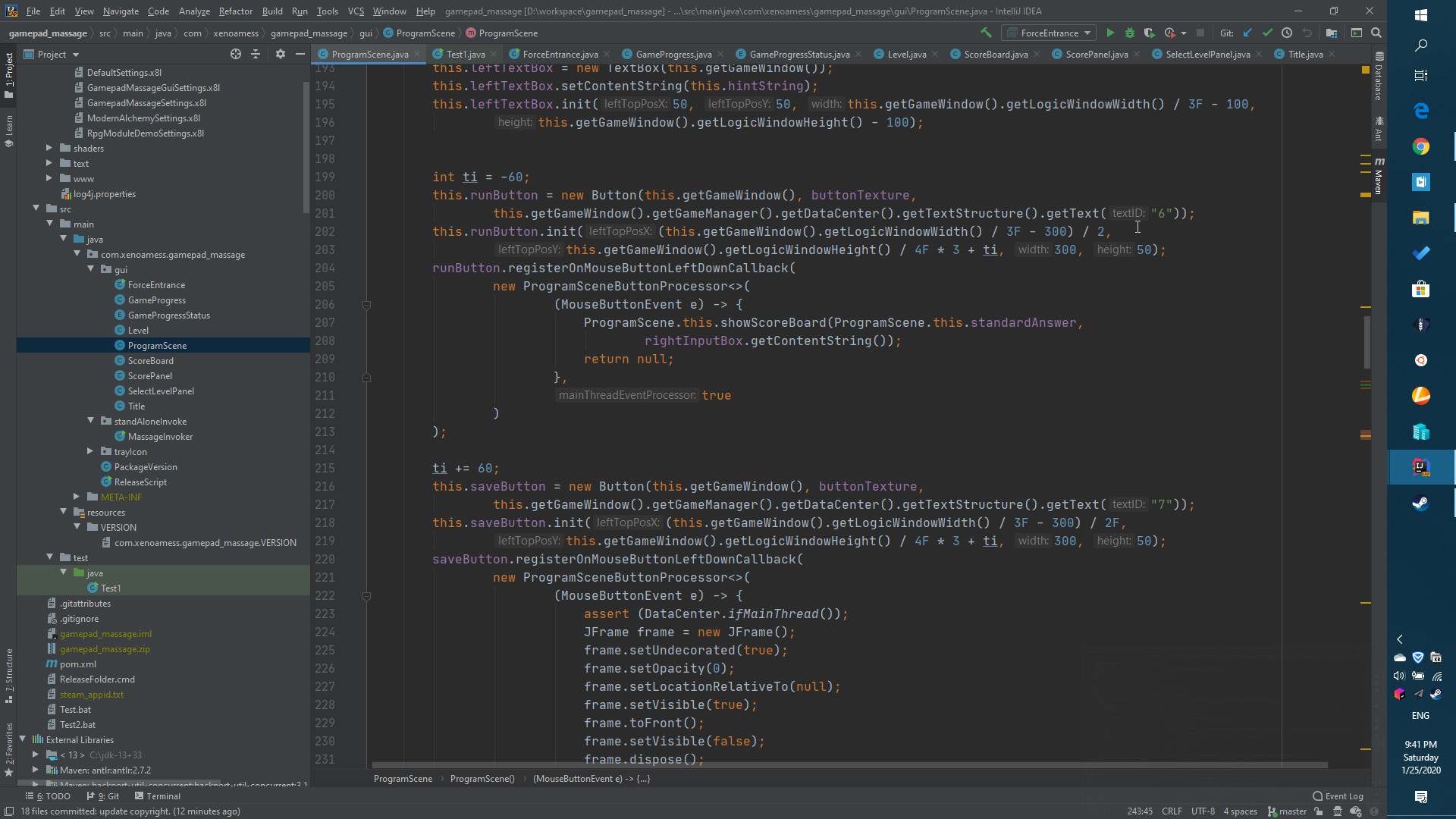 Gamepad Massage - source code screenshot 3