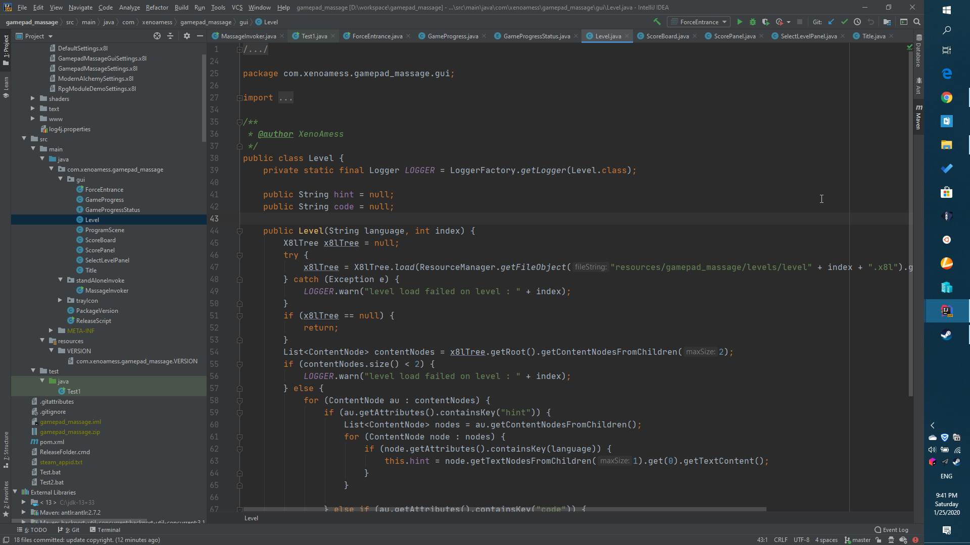 Gamepad Massage - source code screenshot 2