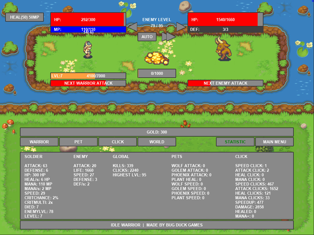 Idle Warrior screenshot 1
