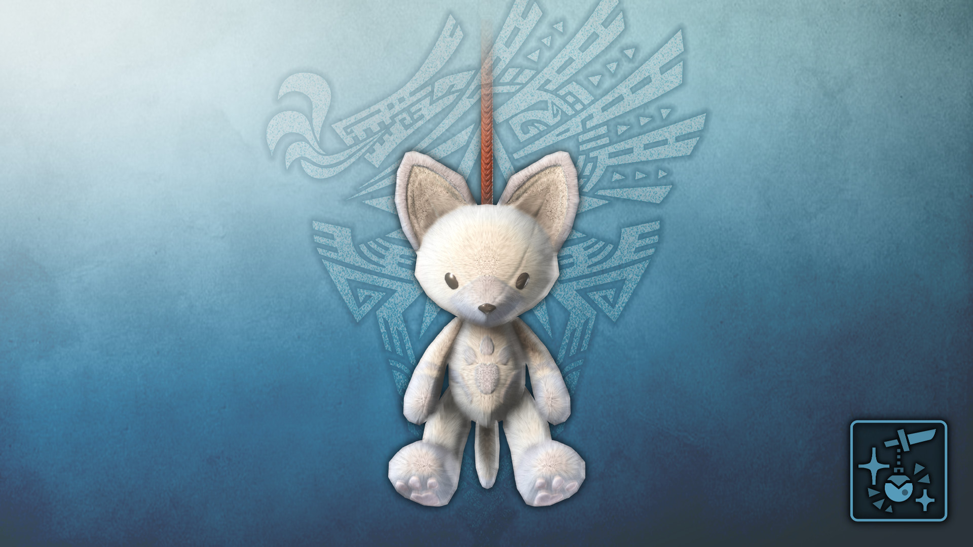 Monster Hunter World: Iceborne - Pendant: White Felyne Teddy screenshot 1
