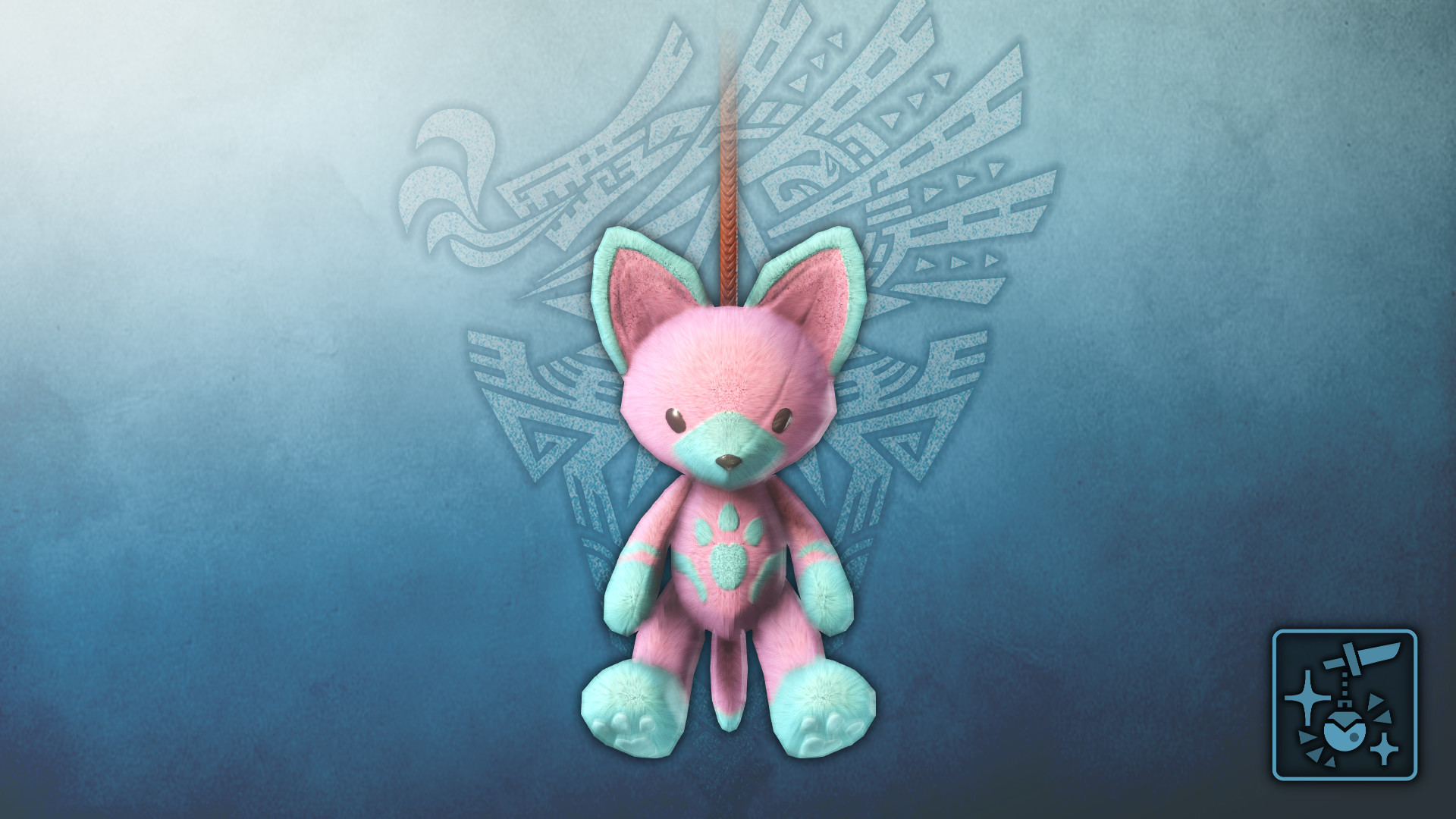 Monster Hunter World: Iceborne - Pendant: Pink Felyne Teddy screenshot 1