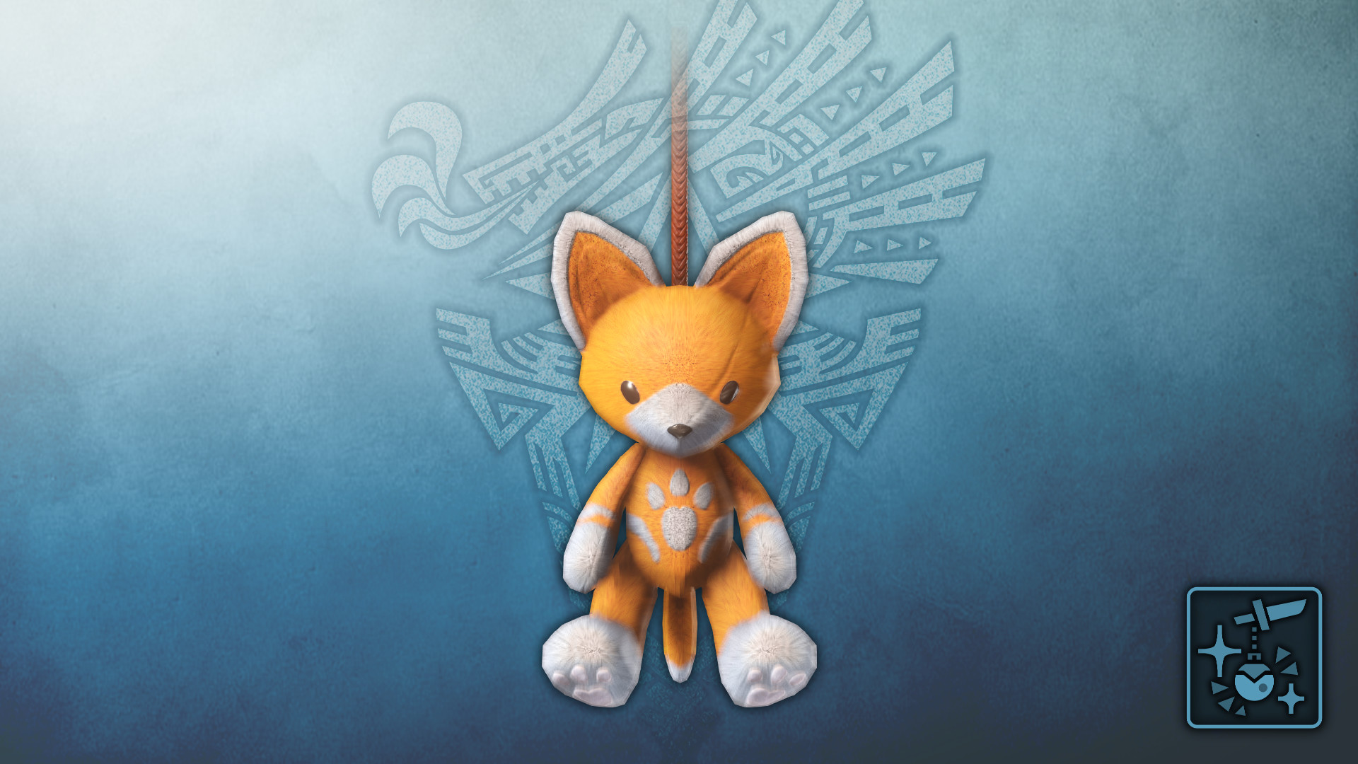Monster Hunter World: Iceborne - Pendant: Orange Felyne Teddy screenshot 1