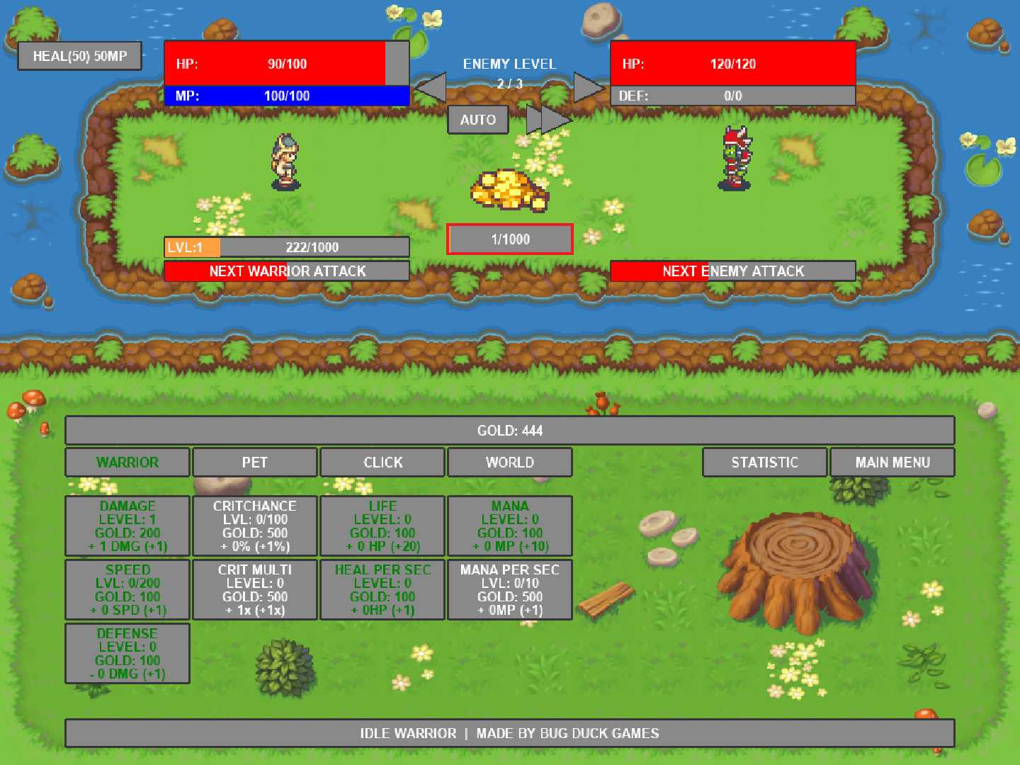IDLE WARRIOR - AUTO GOLD MINER screenshot 1
