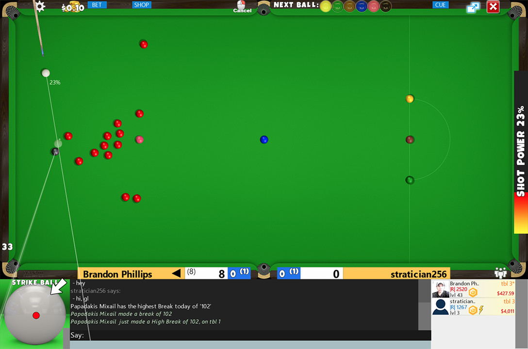 Flash Snooker Game screenshot 5
