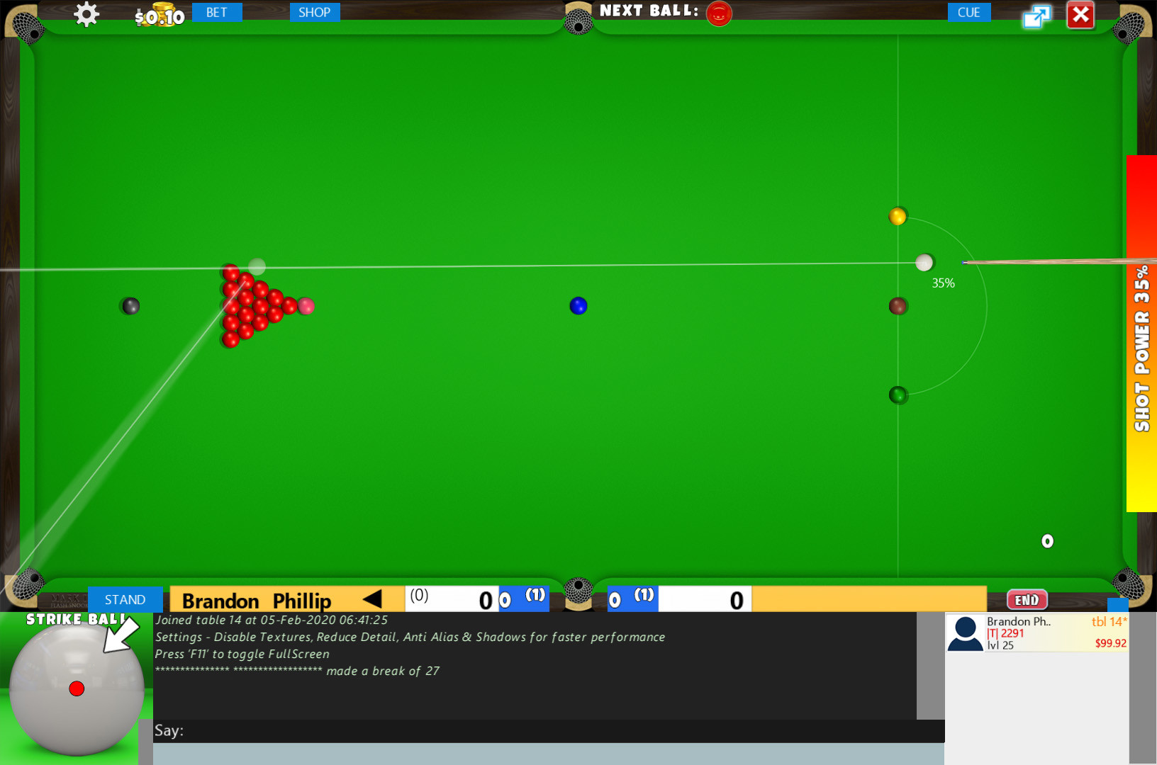 Flash Snooker Game screenshot 3