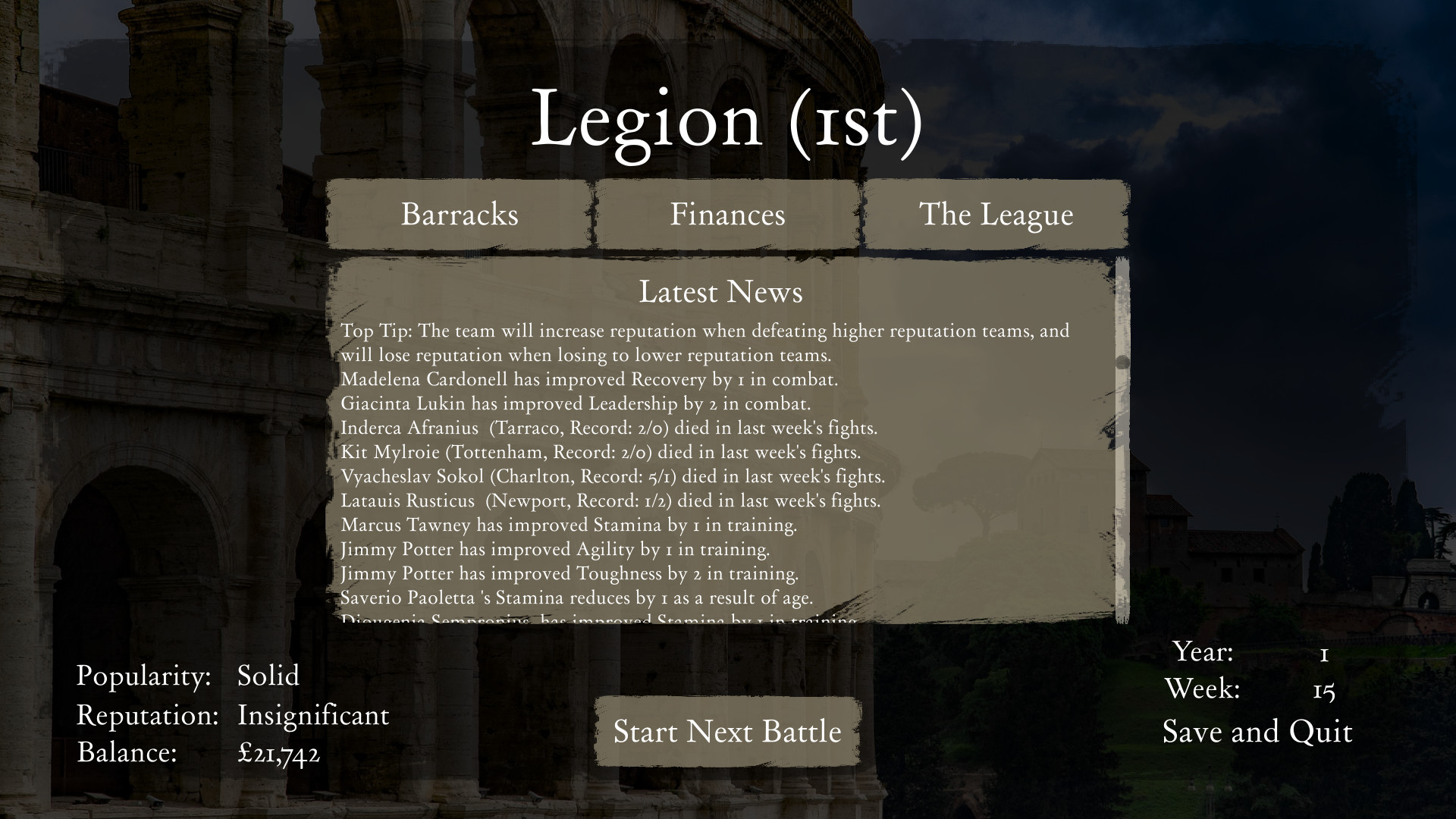 Gladiator Manager screenshot 13