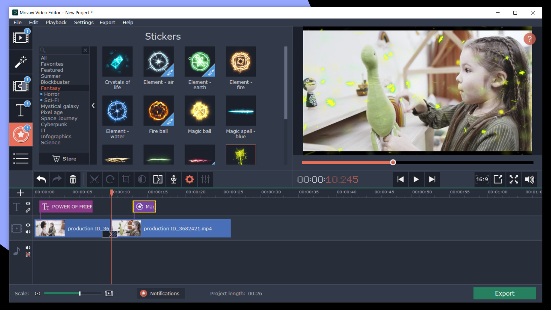 Movavi Video Editor Plus 2020 - Cinematic Set screenshot 3