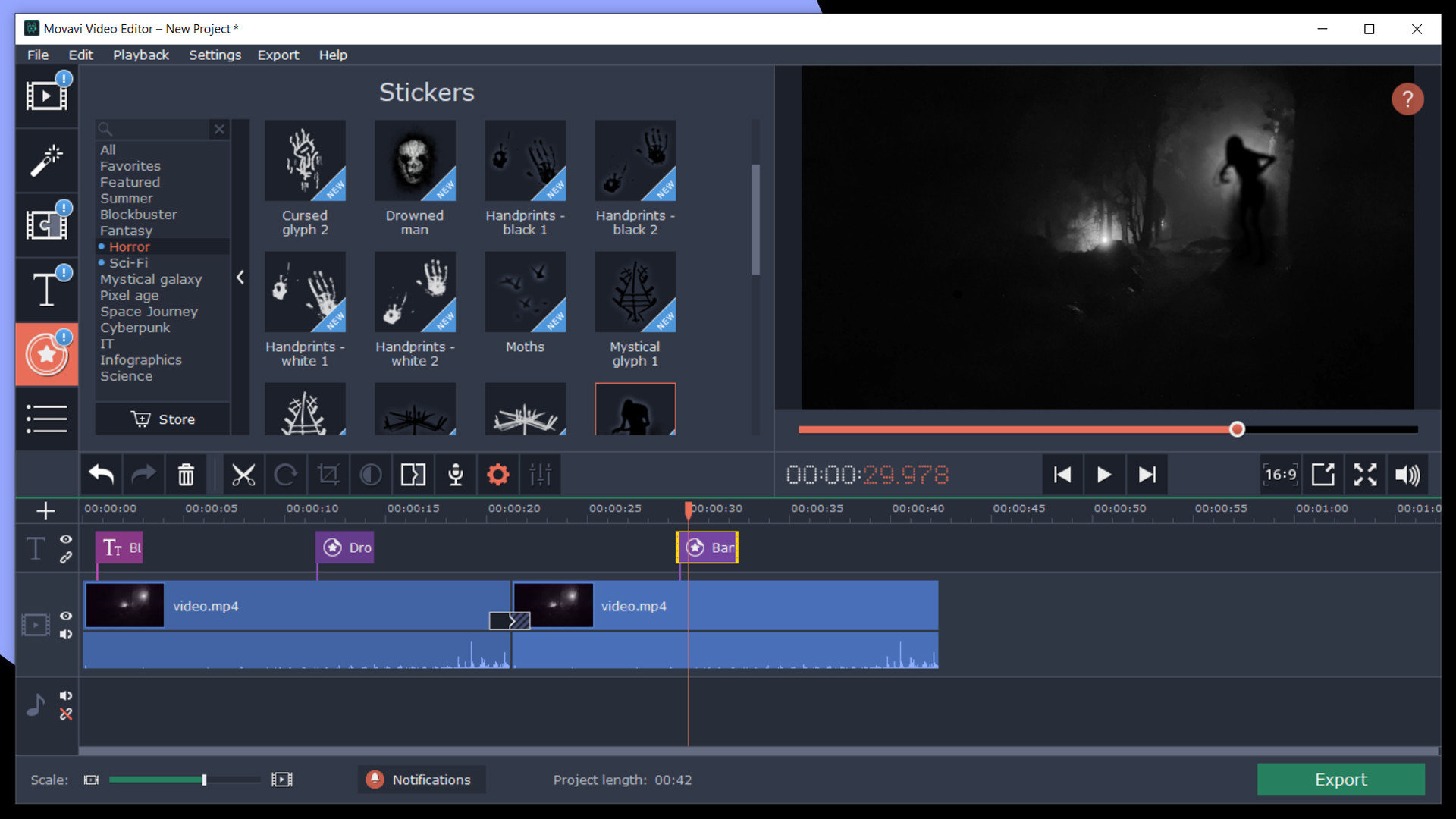 Movavi Video Editor Plus 2020 - Cinematic Set screenshot 6