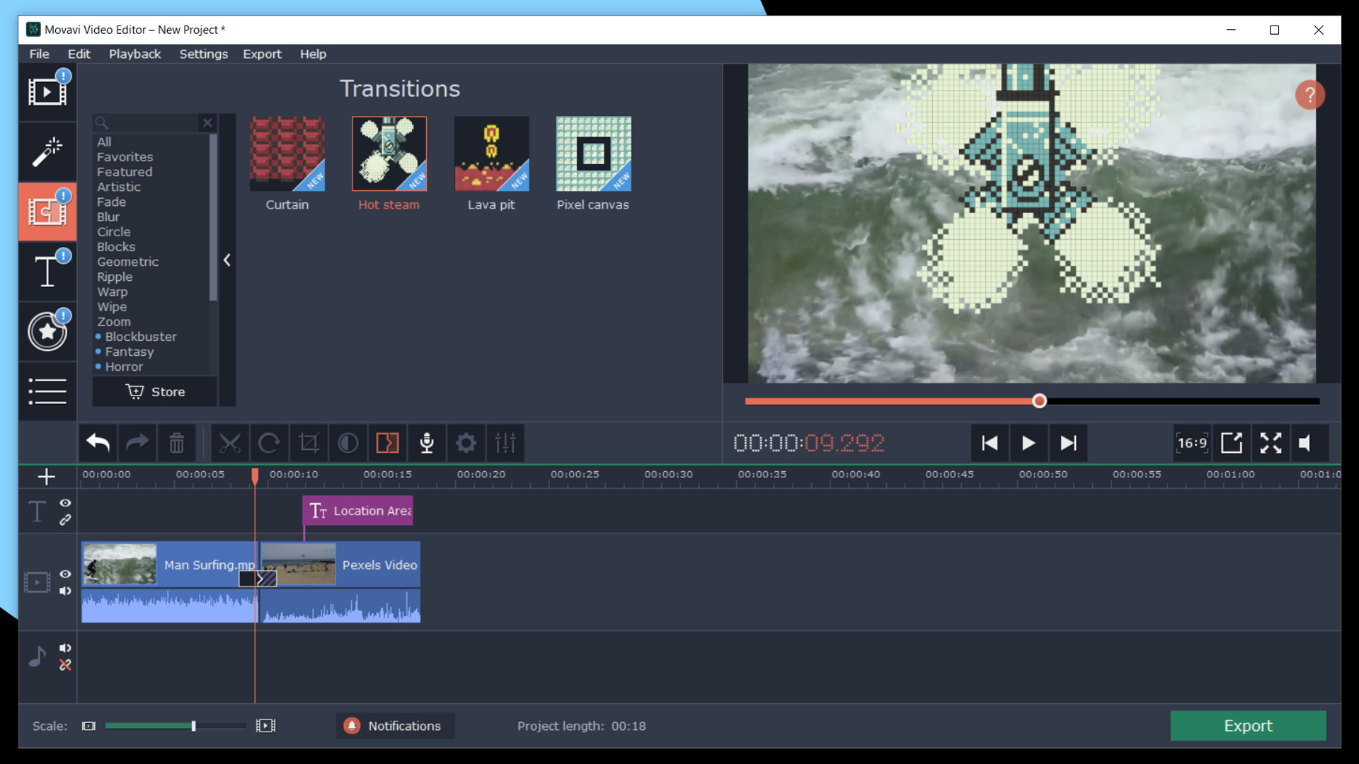 Movavi Video Editor Plus 2020 - Pixel Age Pack screenshot 3
