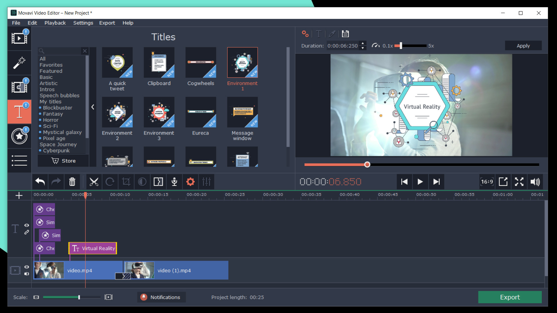 Movavi Video Editor Plus 2020 - Technology Set screenshot 5
