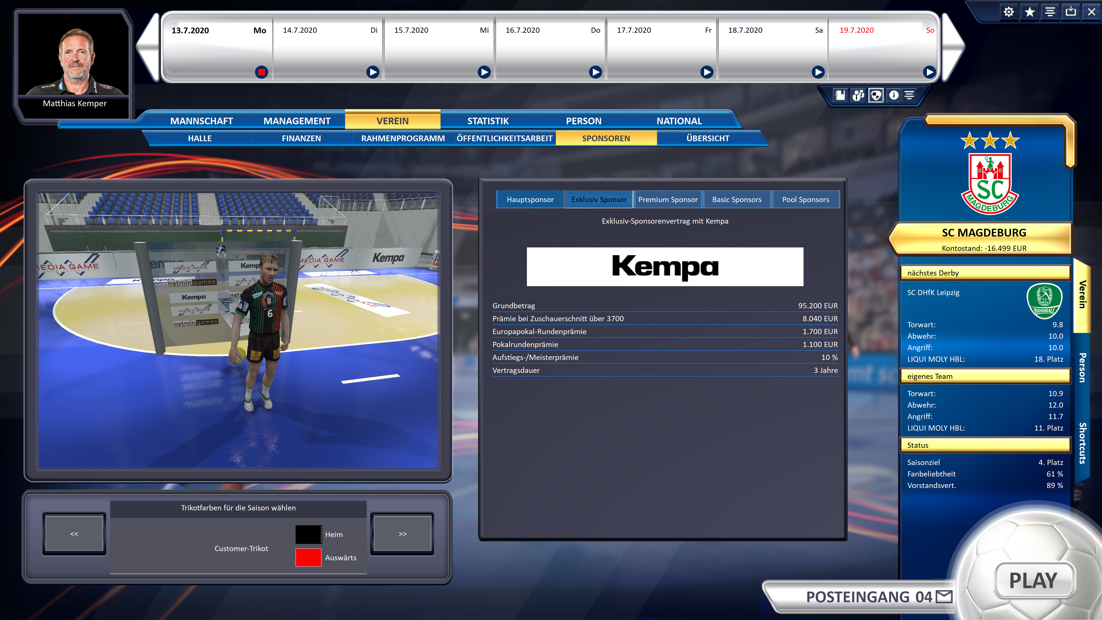 Handball Manager 2021 screenshot 16