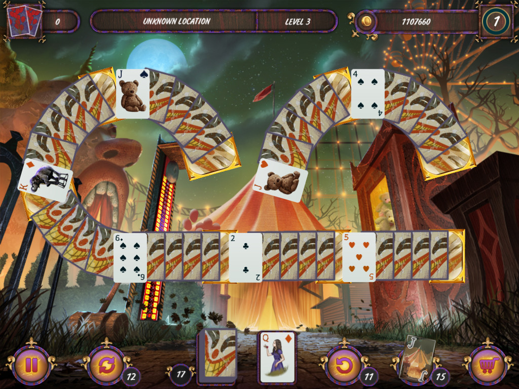 Dark Solitaire. Mystical Circus screenshot 2