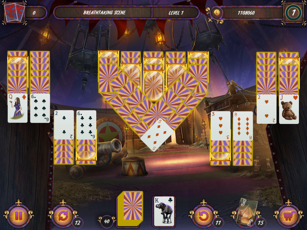 Dark Solitaire. Mystical Circus screenshot 4