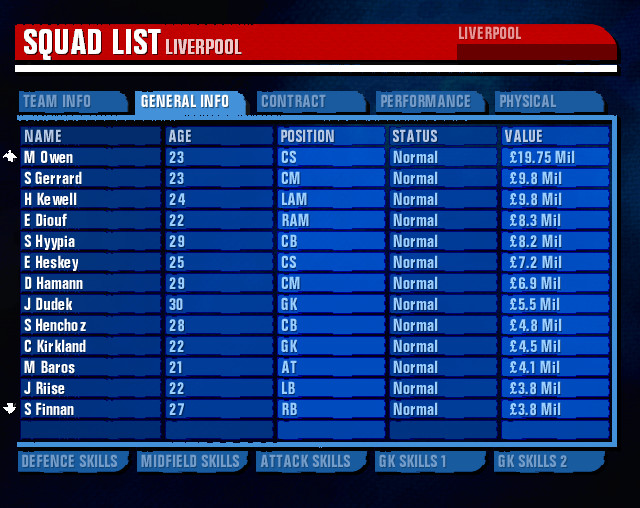 Premier Manager 03/04 screenshot 2