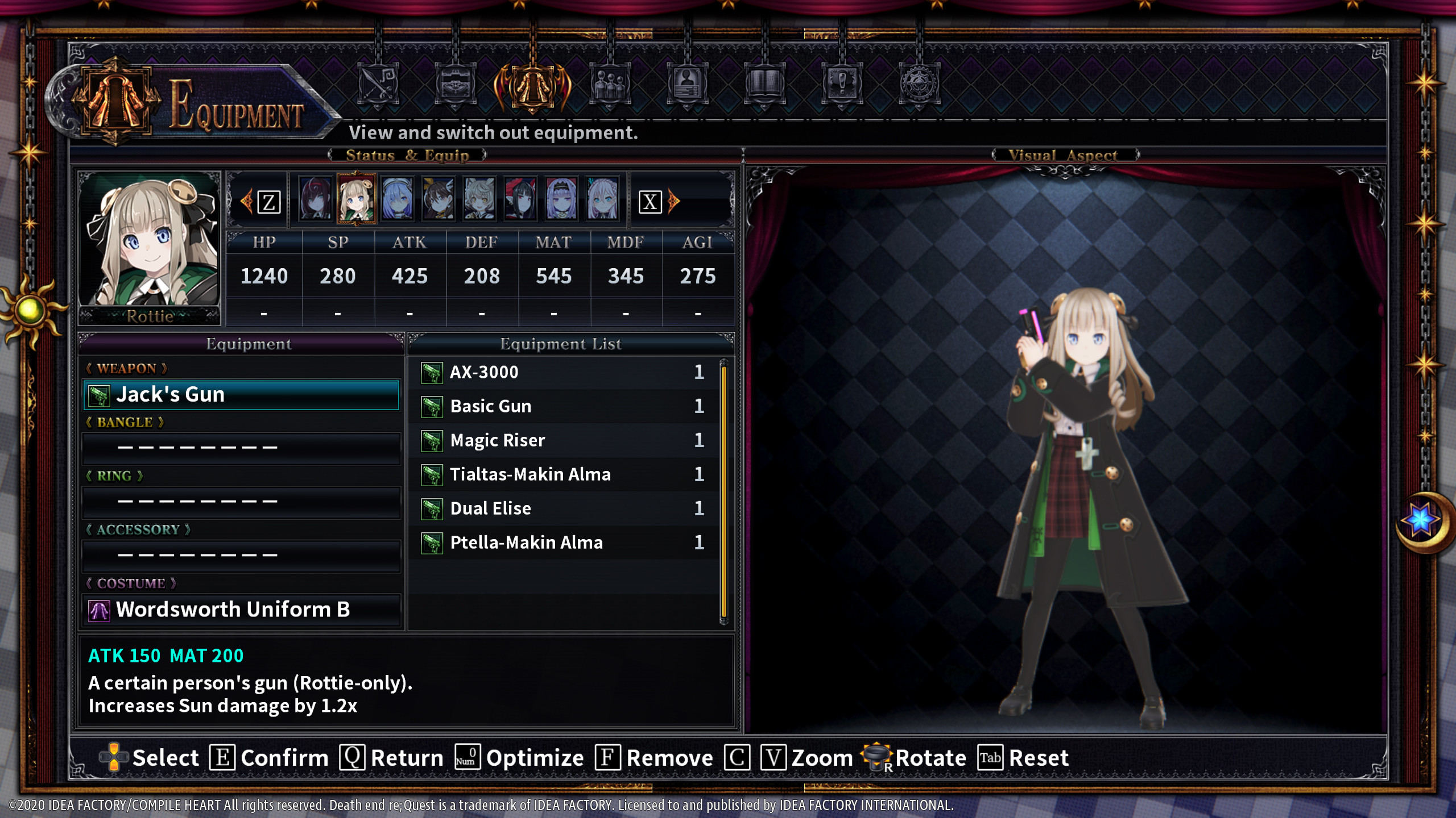 Death end re;Quest 2 - Blood Skelter Set screenshot 2