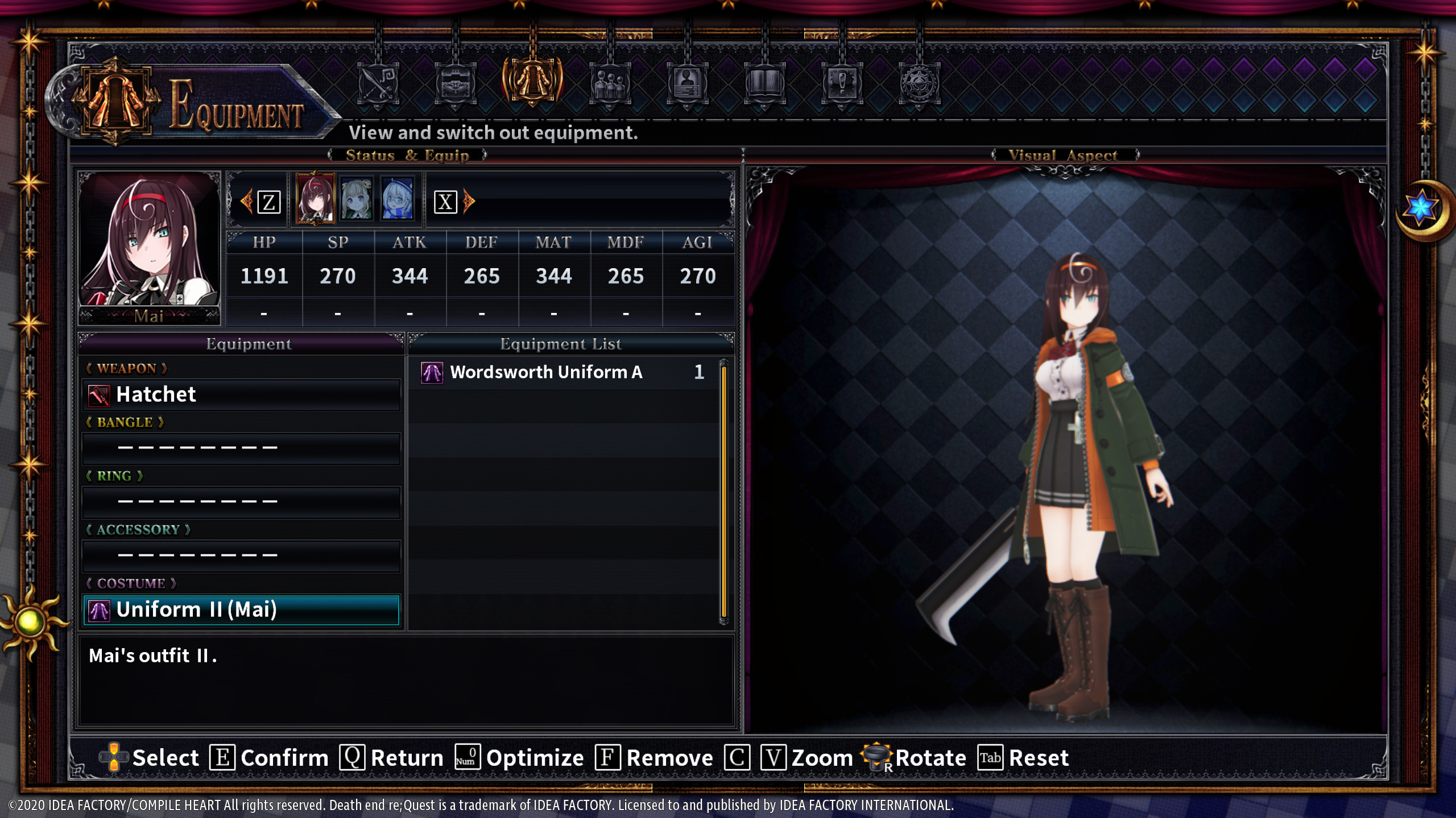 Death end re;Quest 2 - Alternate Uniform Set screenshot 2